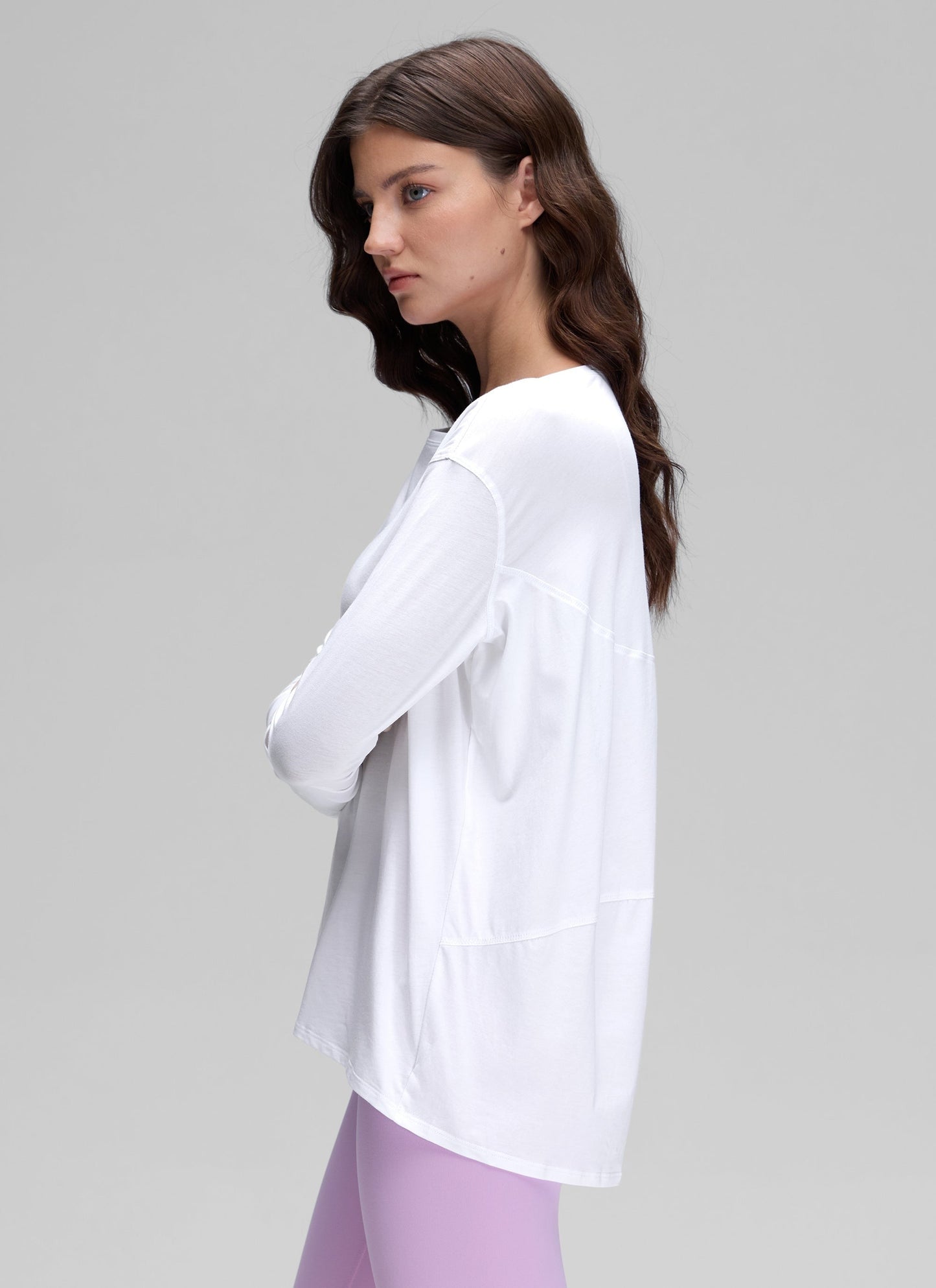Pima Cotton Boat Neck Long Sleeve