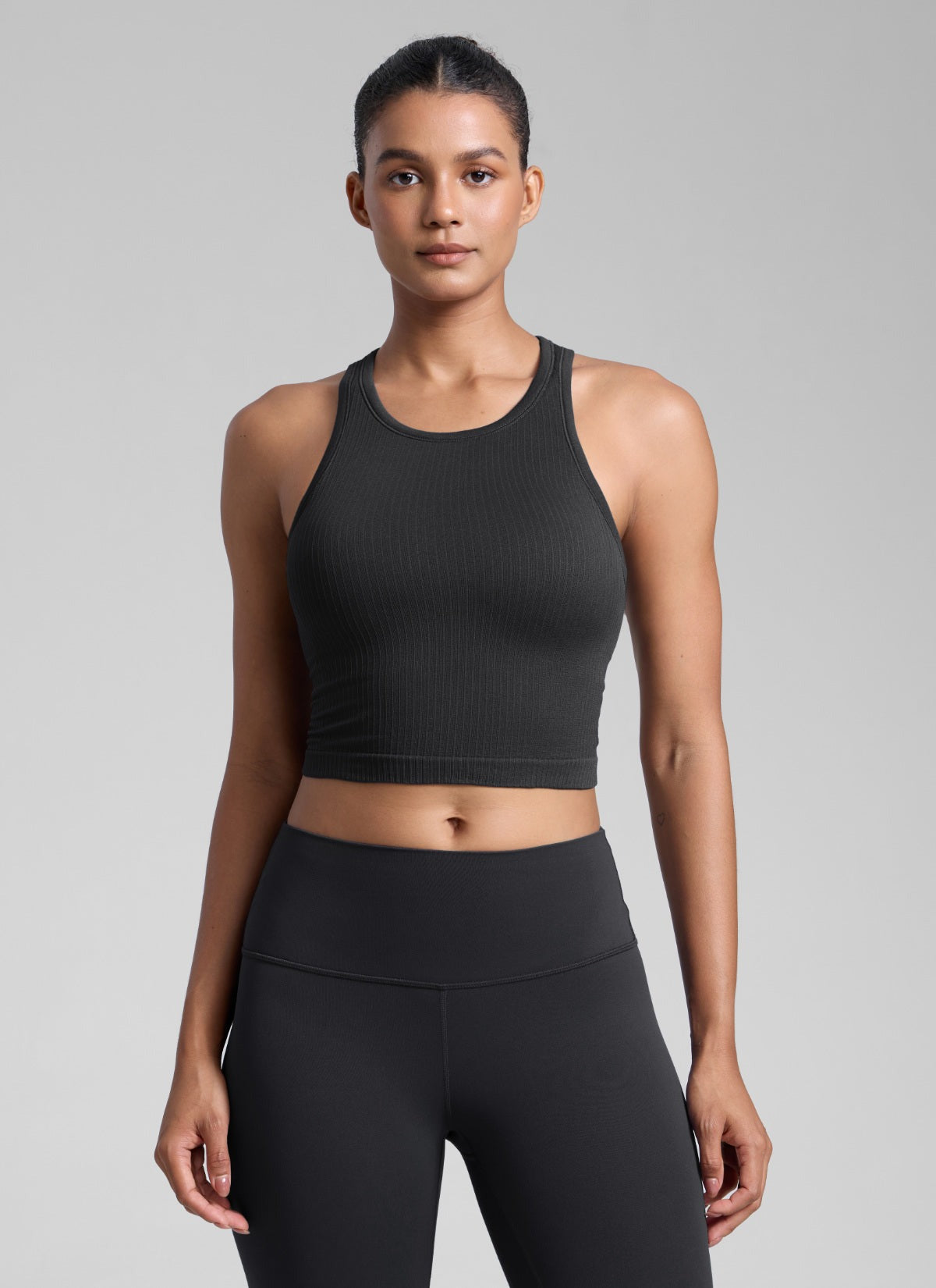 Seamless Ribbed Racerback Crop Tank