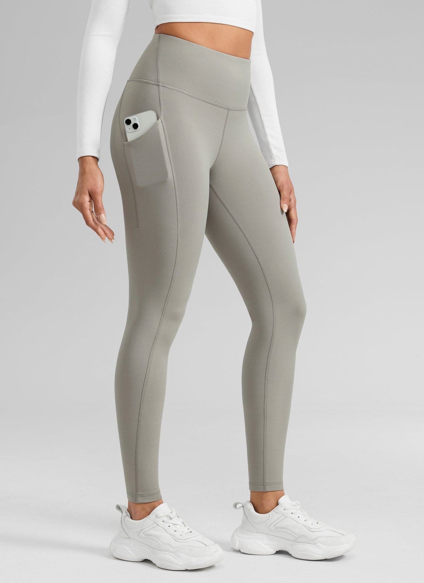 Water Resistant Fleece Lined Pocket Legging 28"