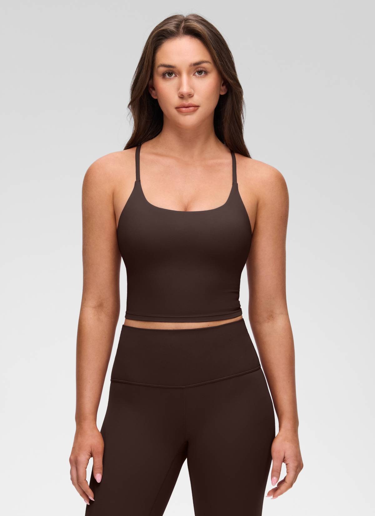 Butterluxe Twist Cross Back Built in Bra Tank