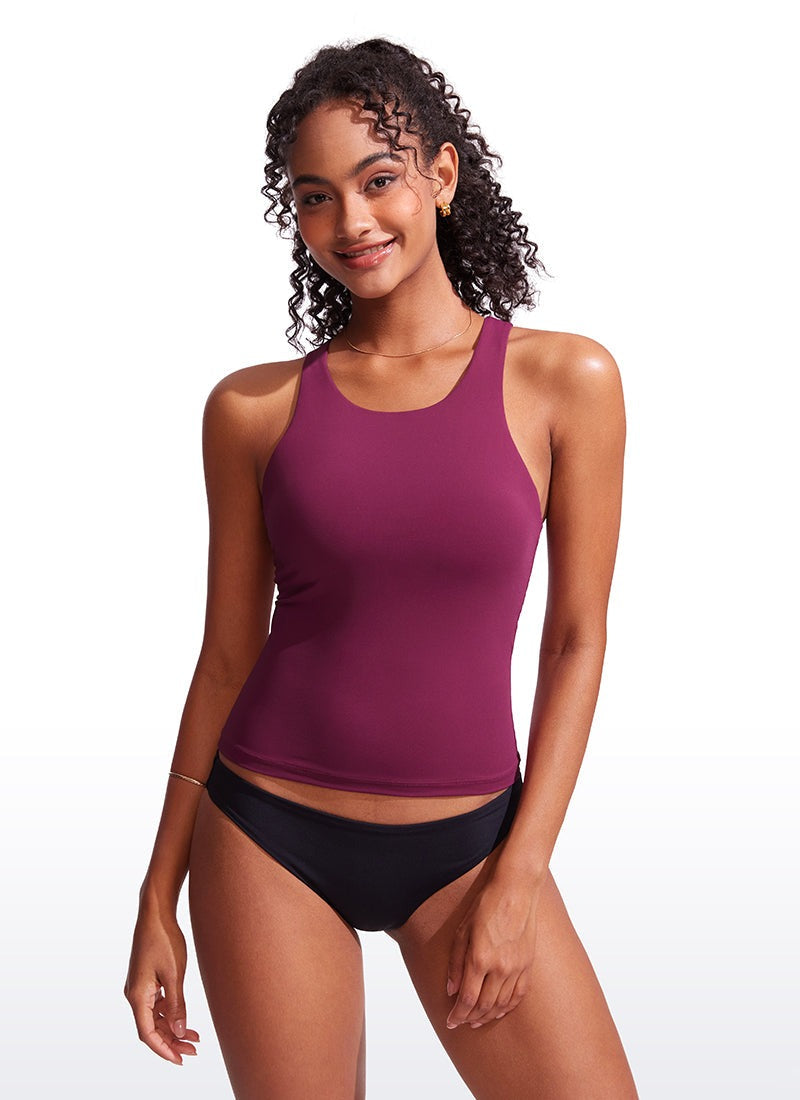 High Neck Racerback Tankini Top