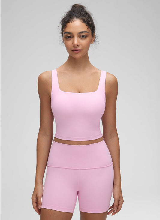 Butterluxe Square Neck Built in Bra Tank