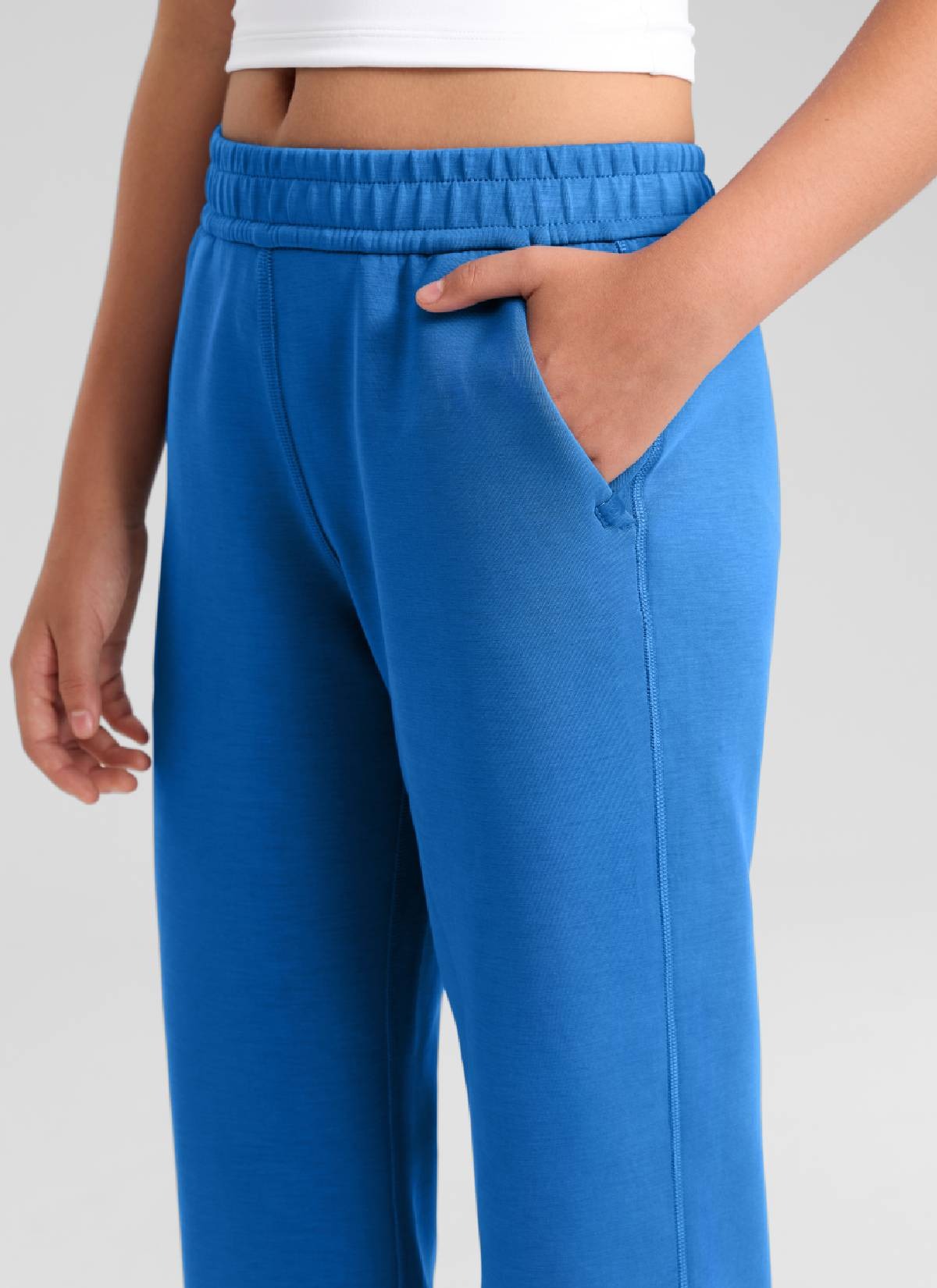 SoftAura Girls High Rise Wide Leg Sweatpant