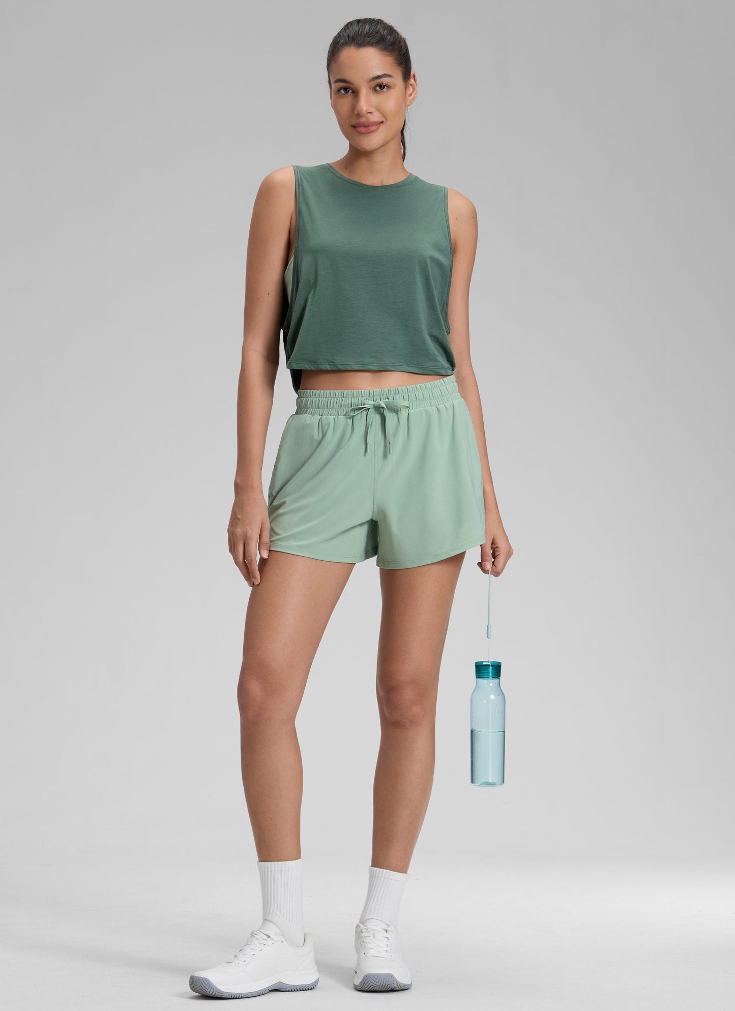 Feathery-Fit Drapey 2 in 1 High Rise Shorts