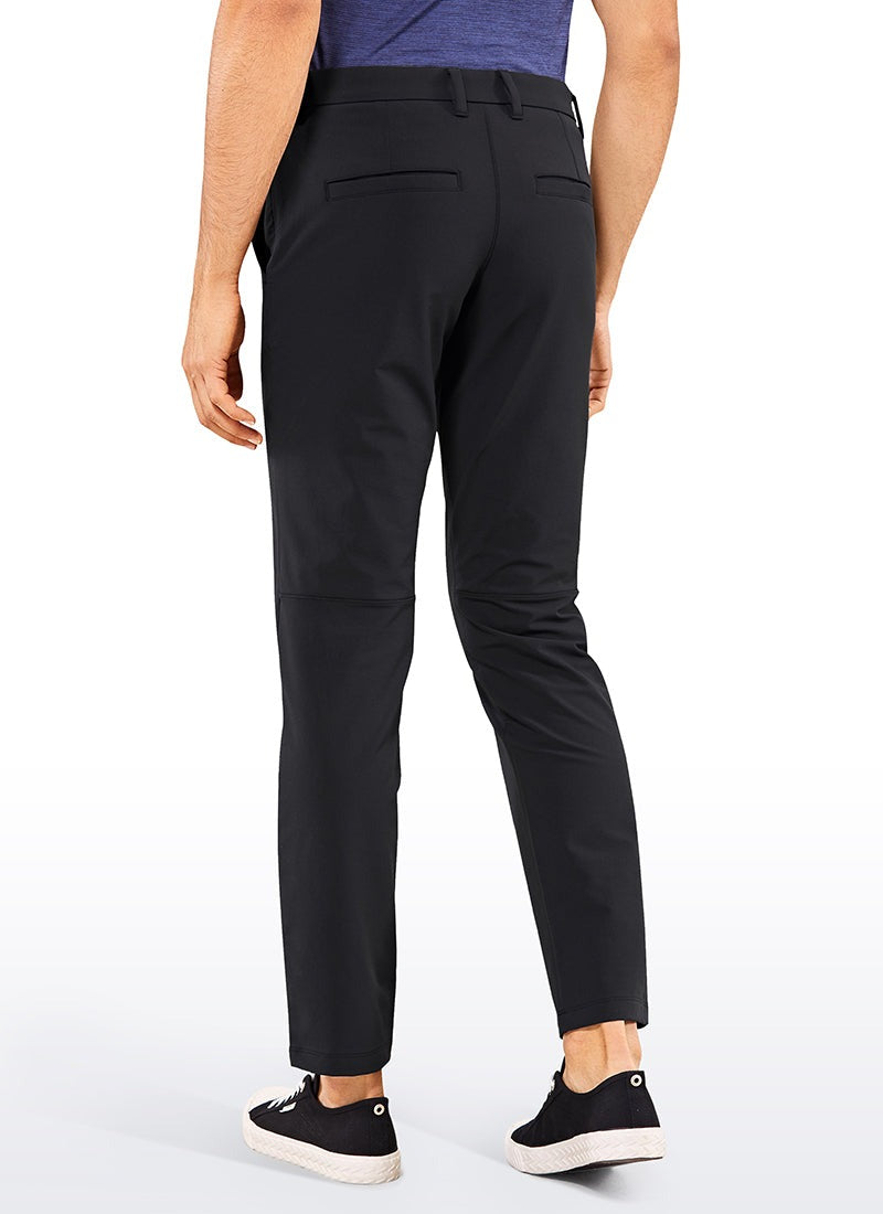 Stretch Slim-Fit Pants with Pockets 33''