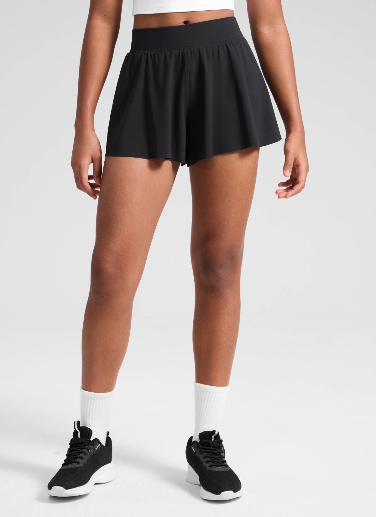 Girls High Rise 2 in 1 Flowy Sport Shorts 2.5''