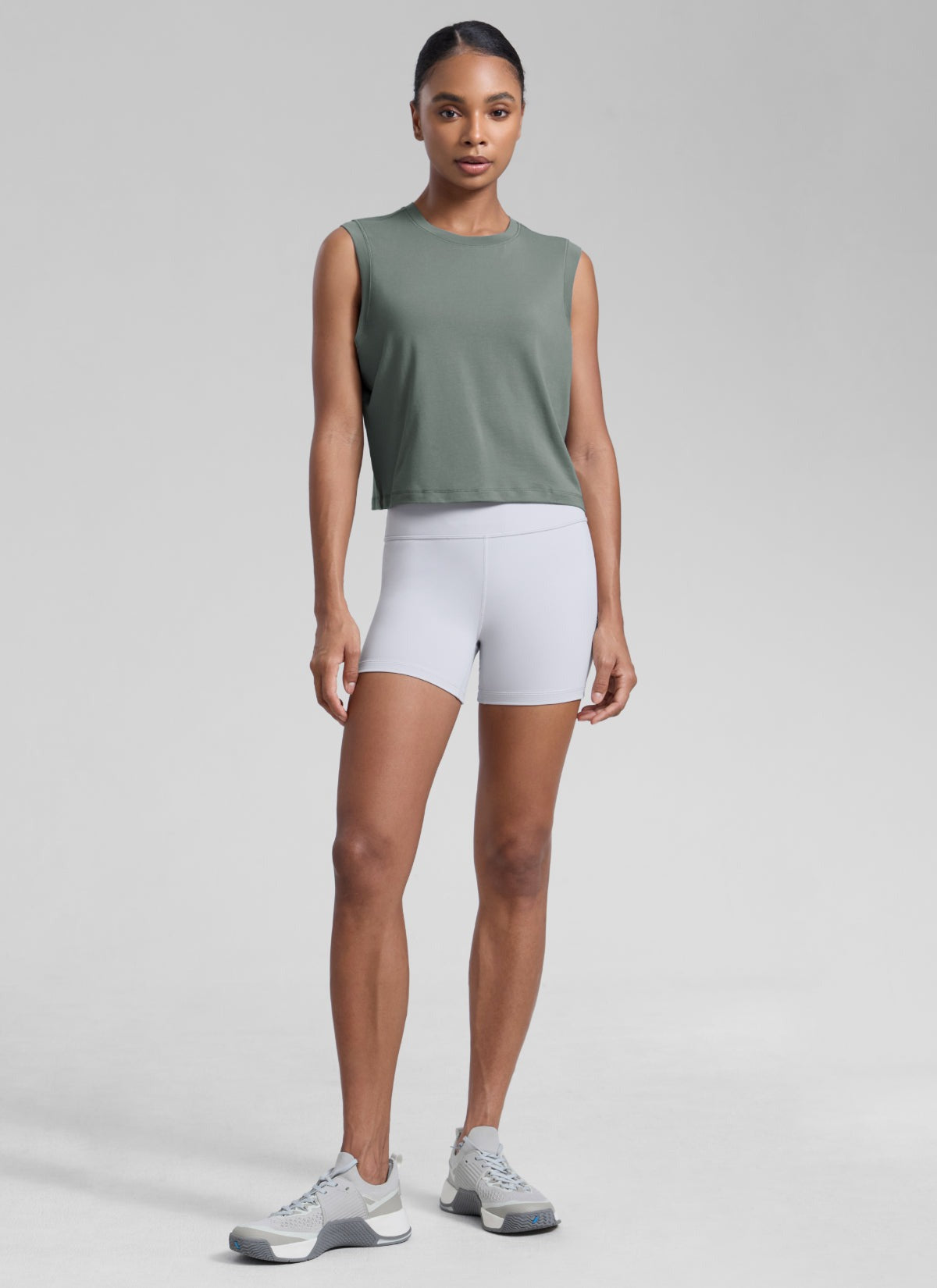 Poly Cotton-Blend Muscle Tank