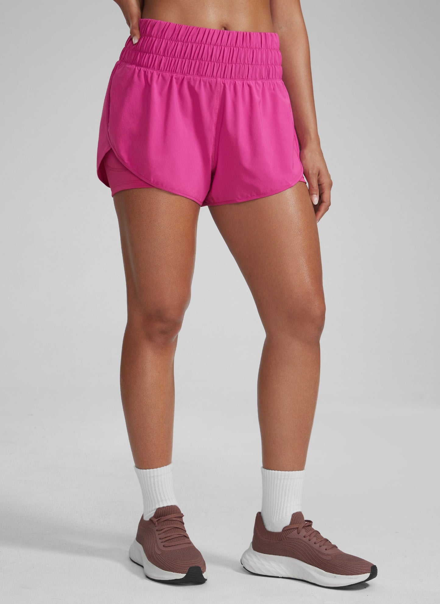 Feathery-Fit Soft 2 in 1 High Rise Shorts 3''