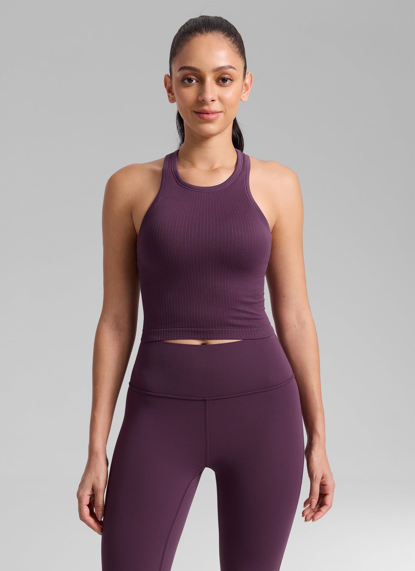 Seamless Ribbed Racerback Crop Tank