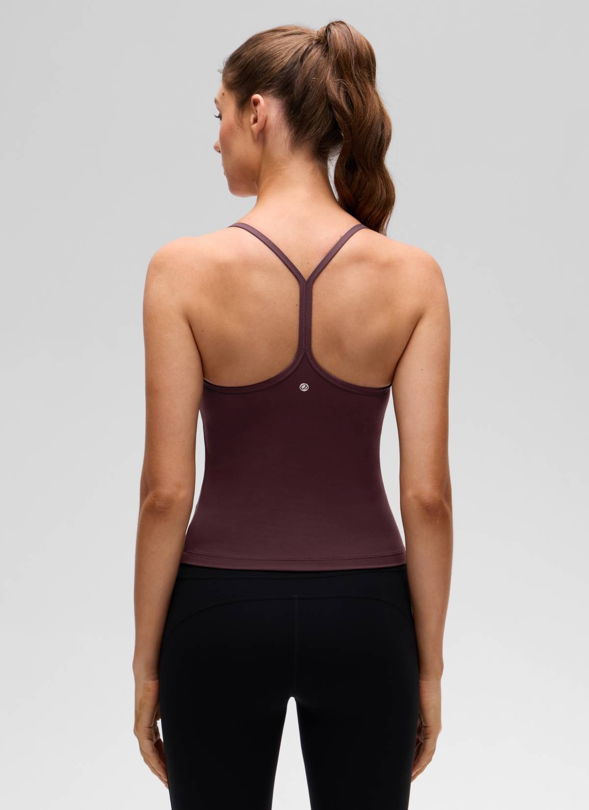 Butterluxe Waist Length Y Back Built in Bra Tank