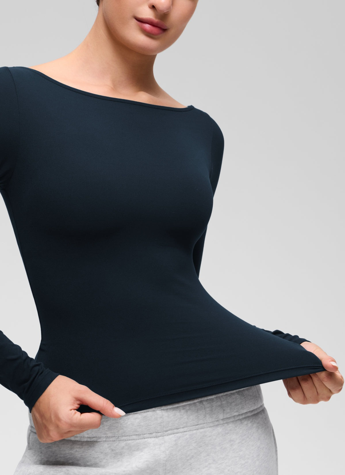 Softembrace Boat Neck Long Sleeve