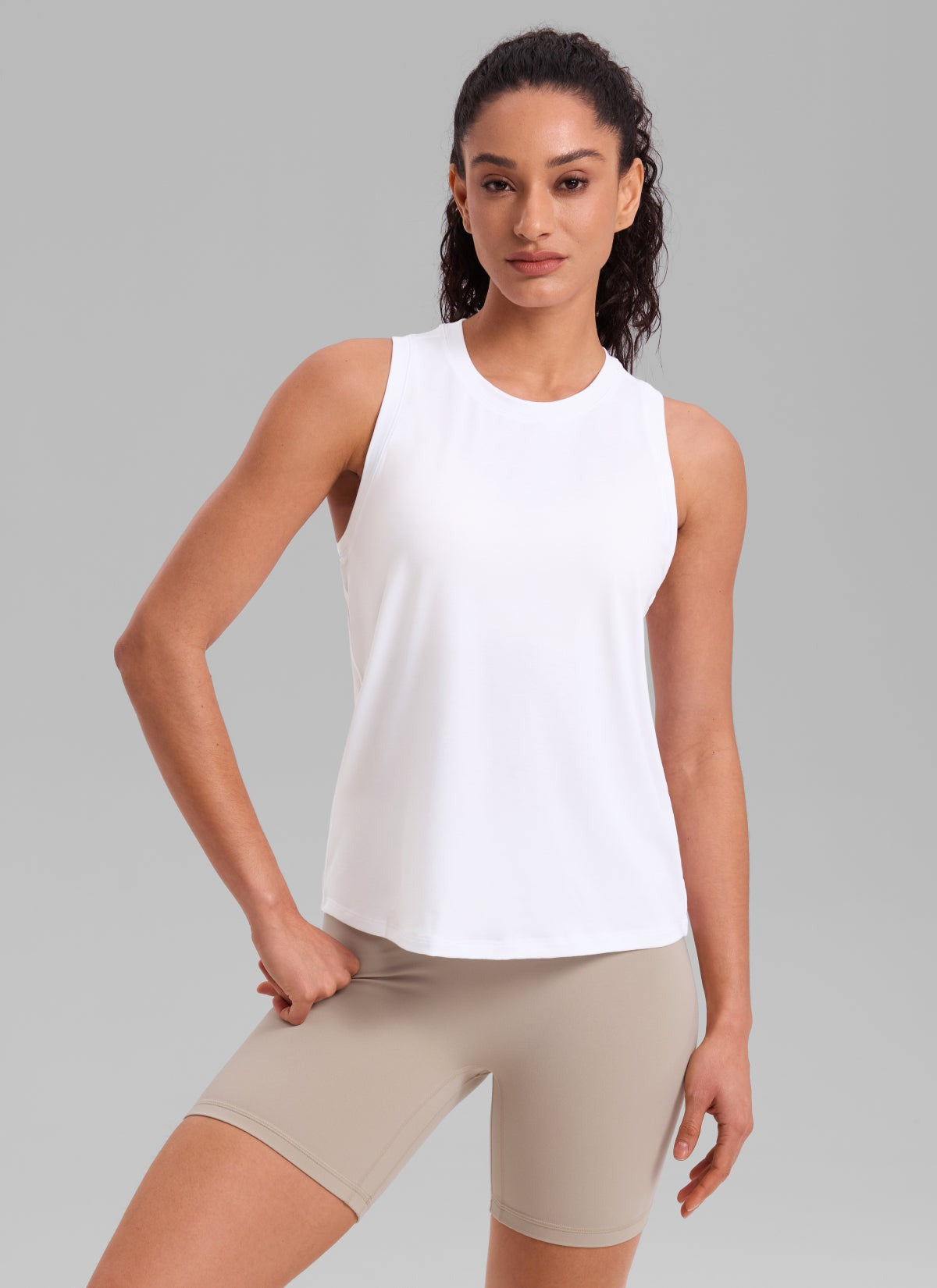 Quick Dry Racerback Hip Length Tank