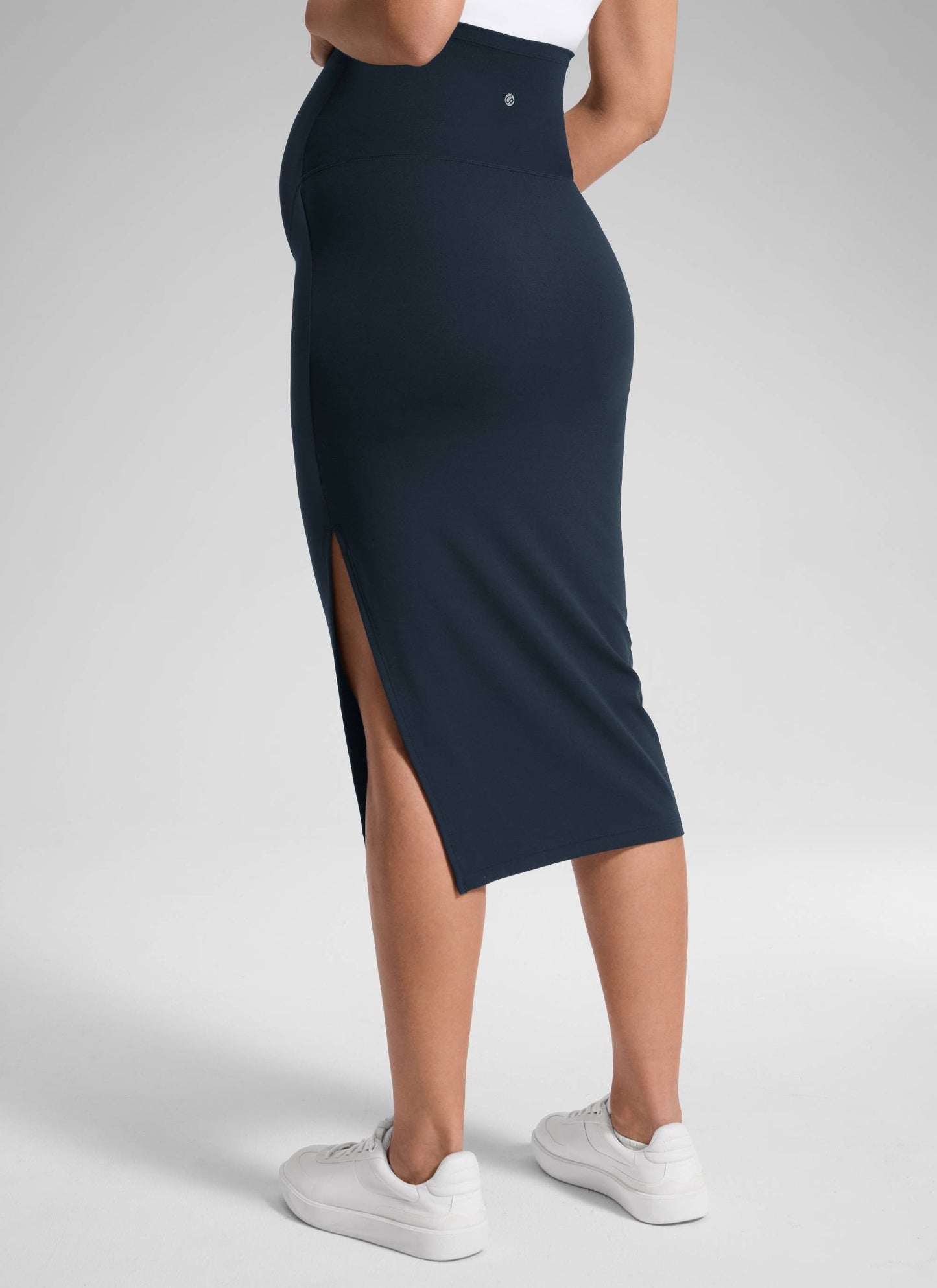 Butterluxe Maternity Midi Slit Skirt