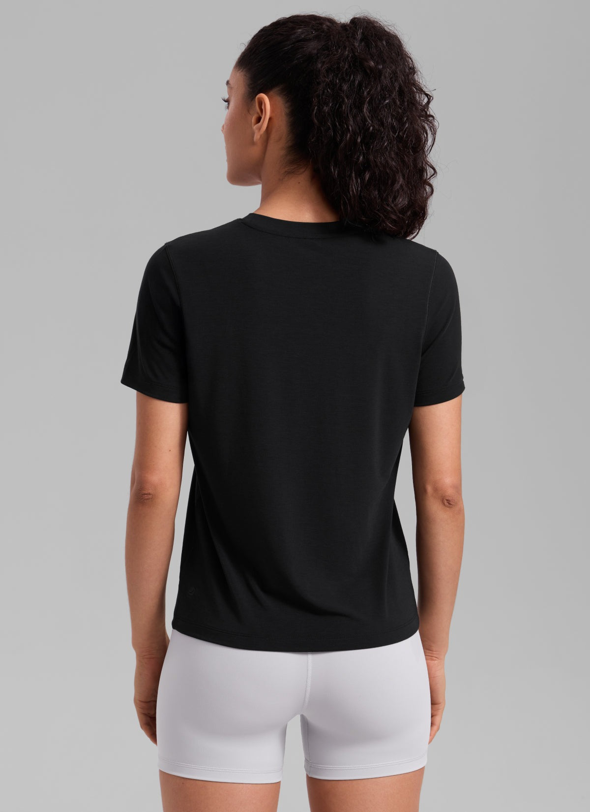 Quick Dry Crewneck Hip Length Short Sleeve