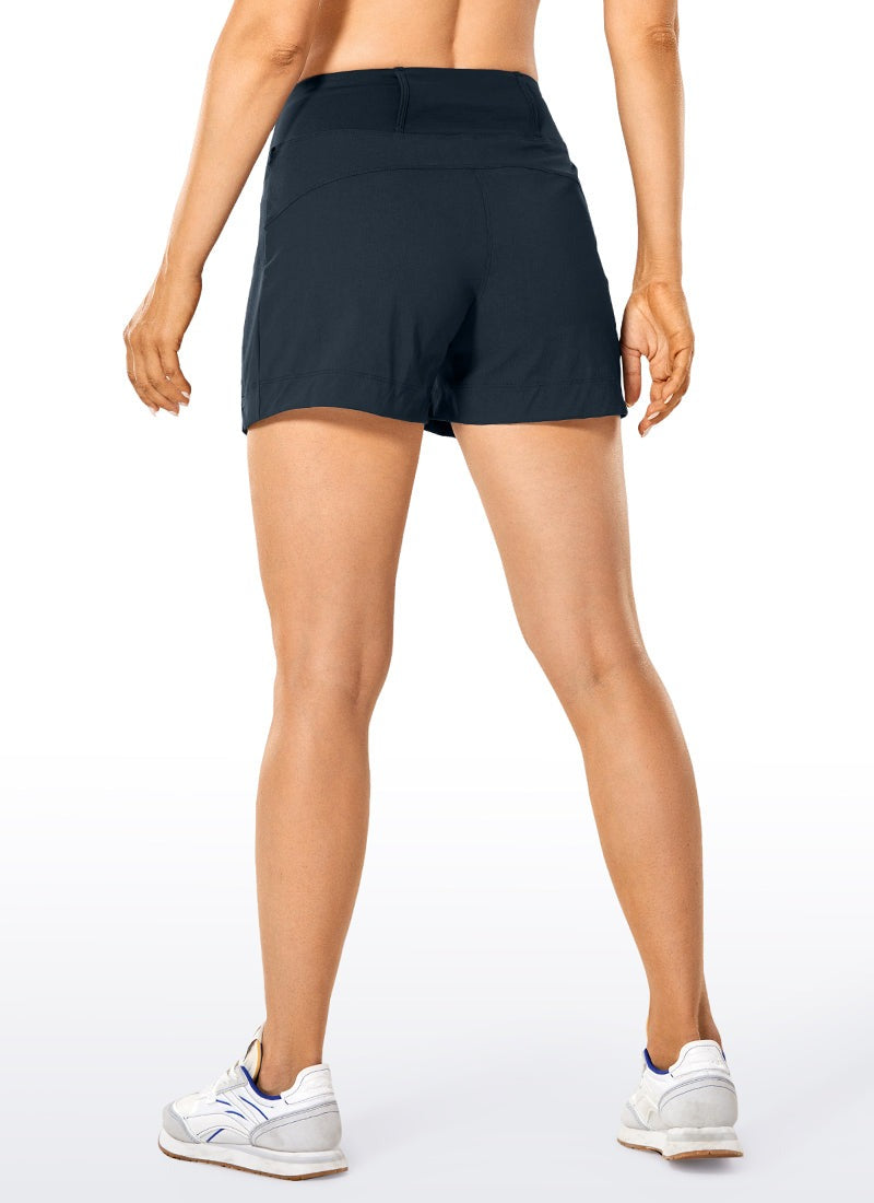 Ripstop Zip Pocket Mid Rise Shorts 4''