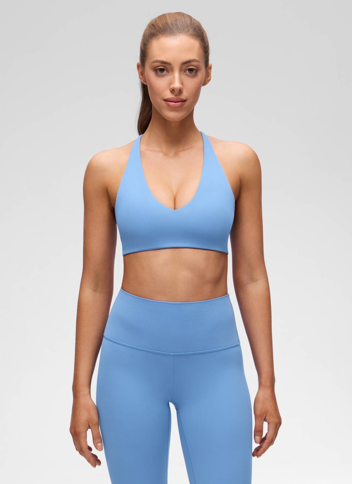 Butterluxe V Neck Twist Cross Back Sports Bra