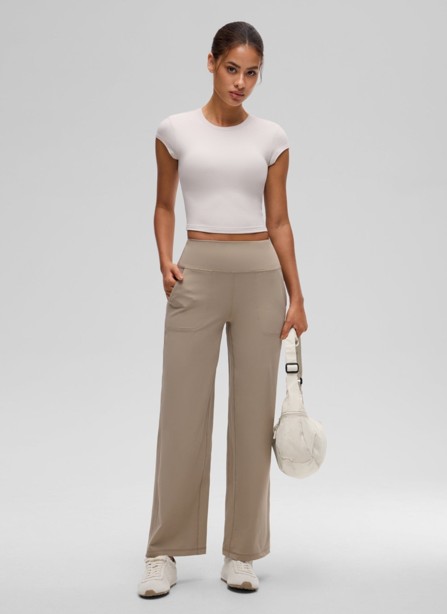 Softembrace Cropped Cap Sleeve Top