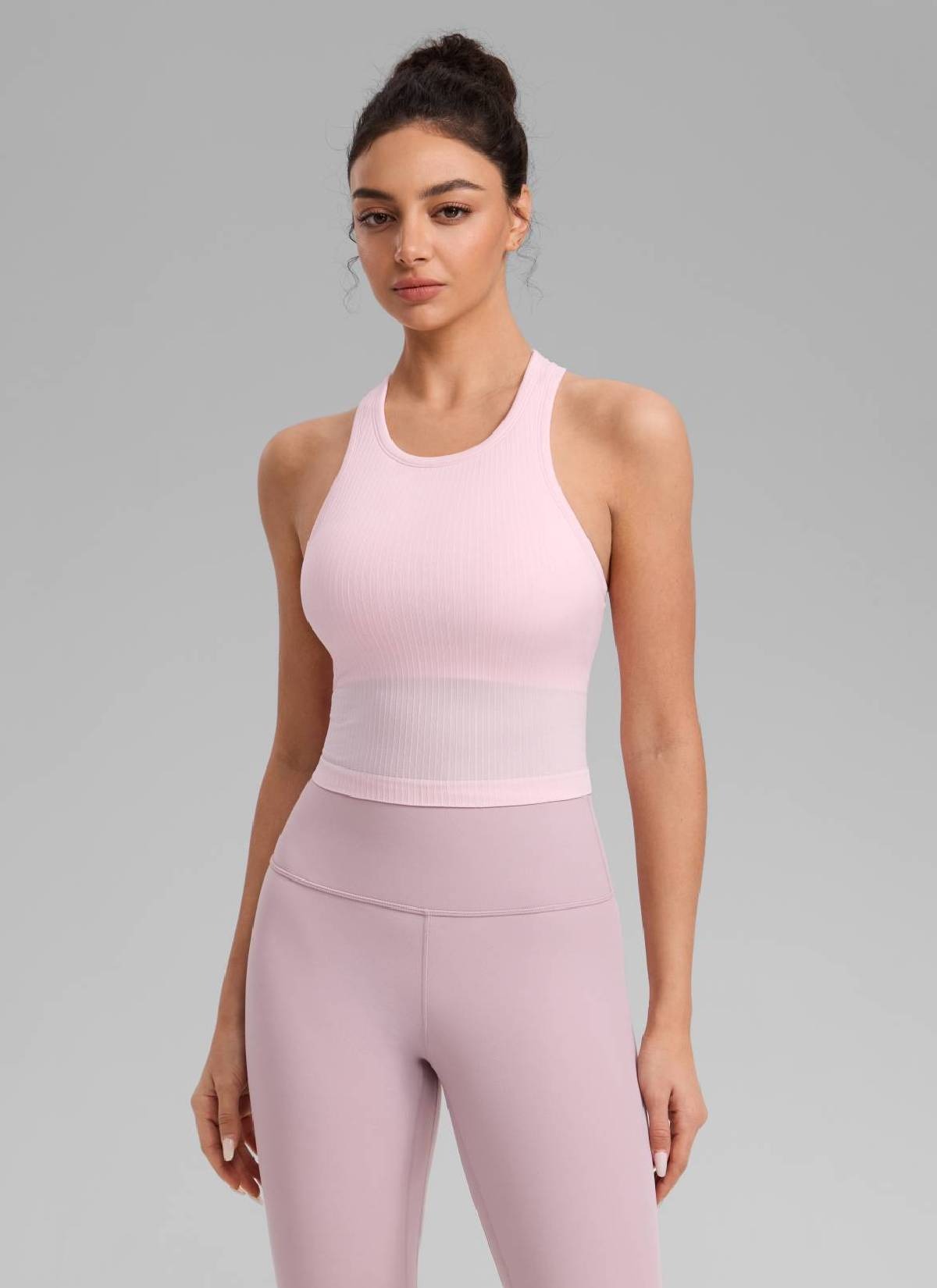 Seamless Ribbed Racerback Crop Tank