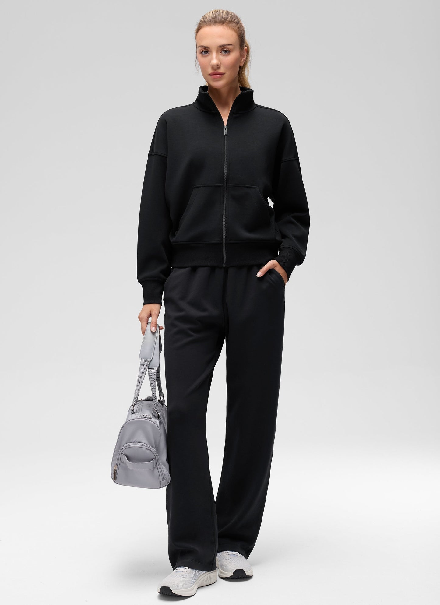 SoftAura High Mock Neck Full Zip Jacket