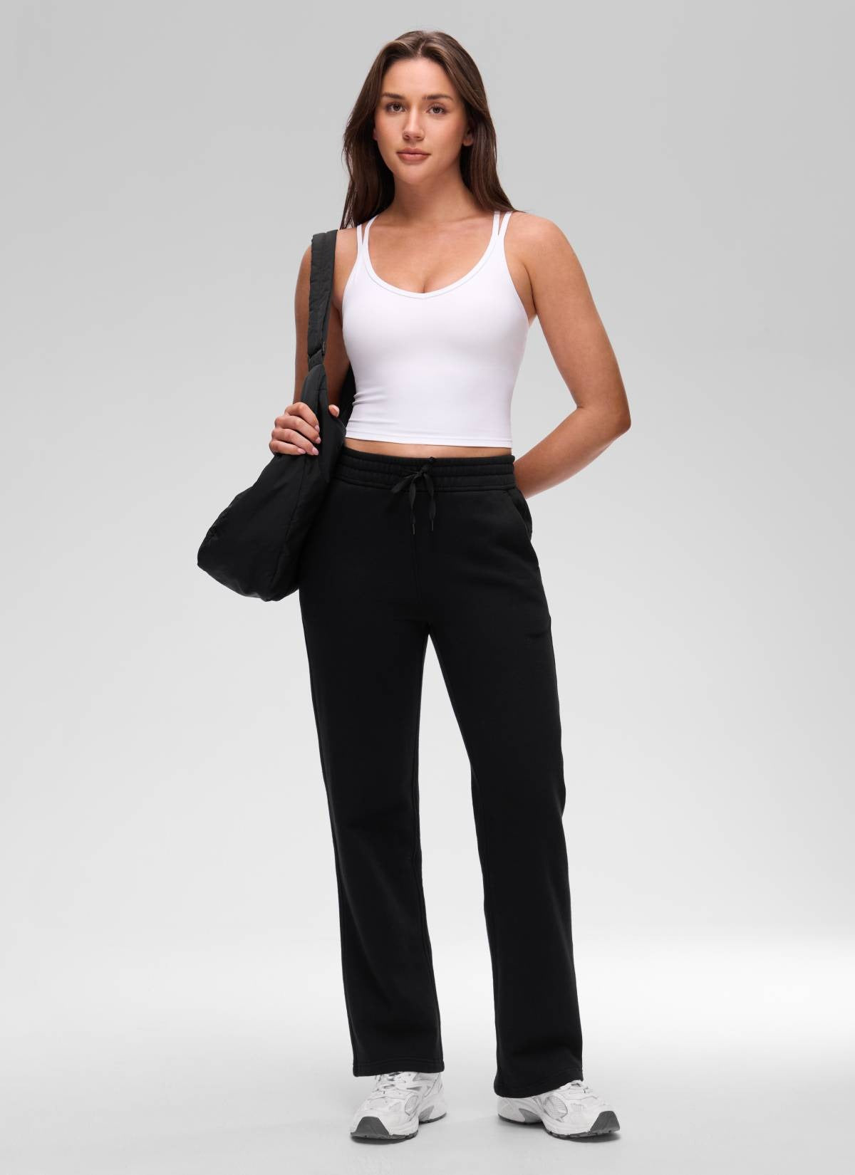 Butterluxe V Neck Cross Back Built in Bra Tank