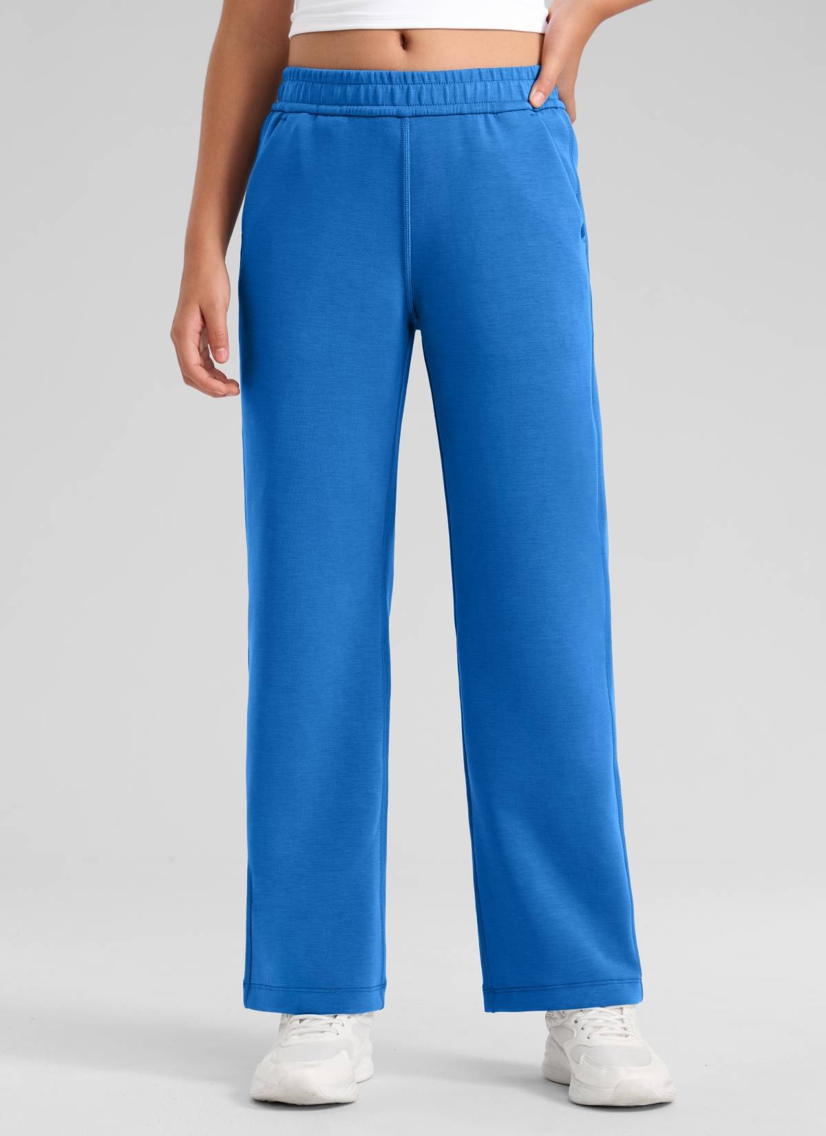 SoftAura Girls High Rise Wide Leg Sweatpant