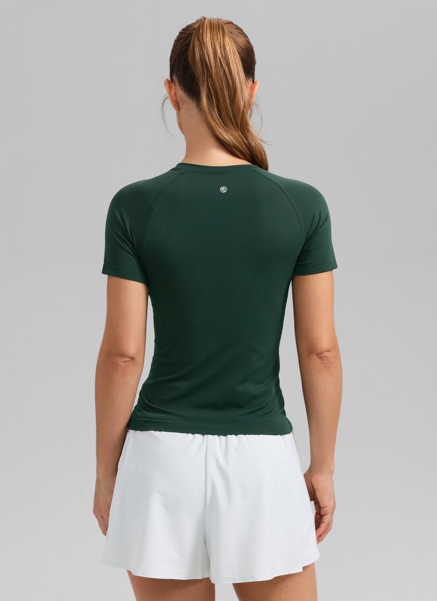 Seamless Waist Length Crewneck Short Sleeve