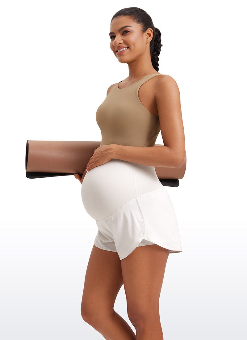Feathery-Fit Soft 2 in 1 Maternity Shorts 3''