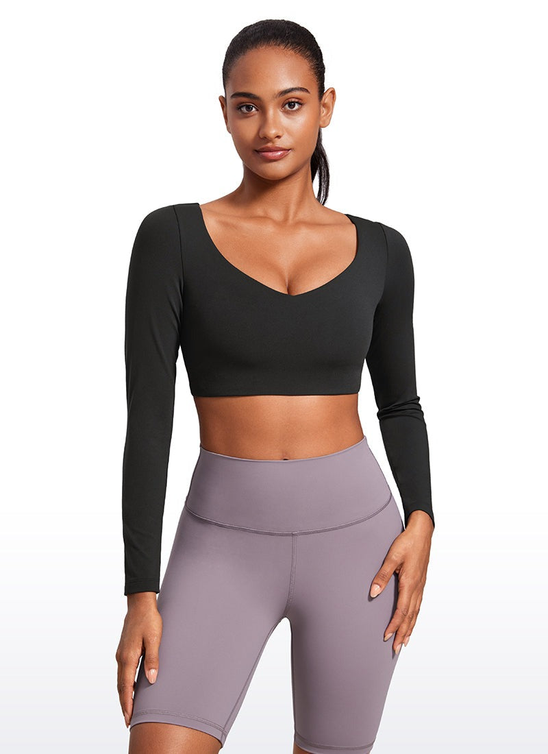 Butterluxe Double Lined Long Sleeve Cropped