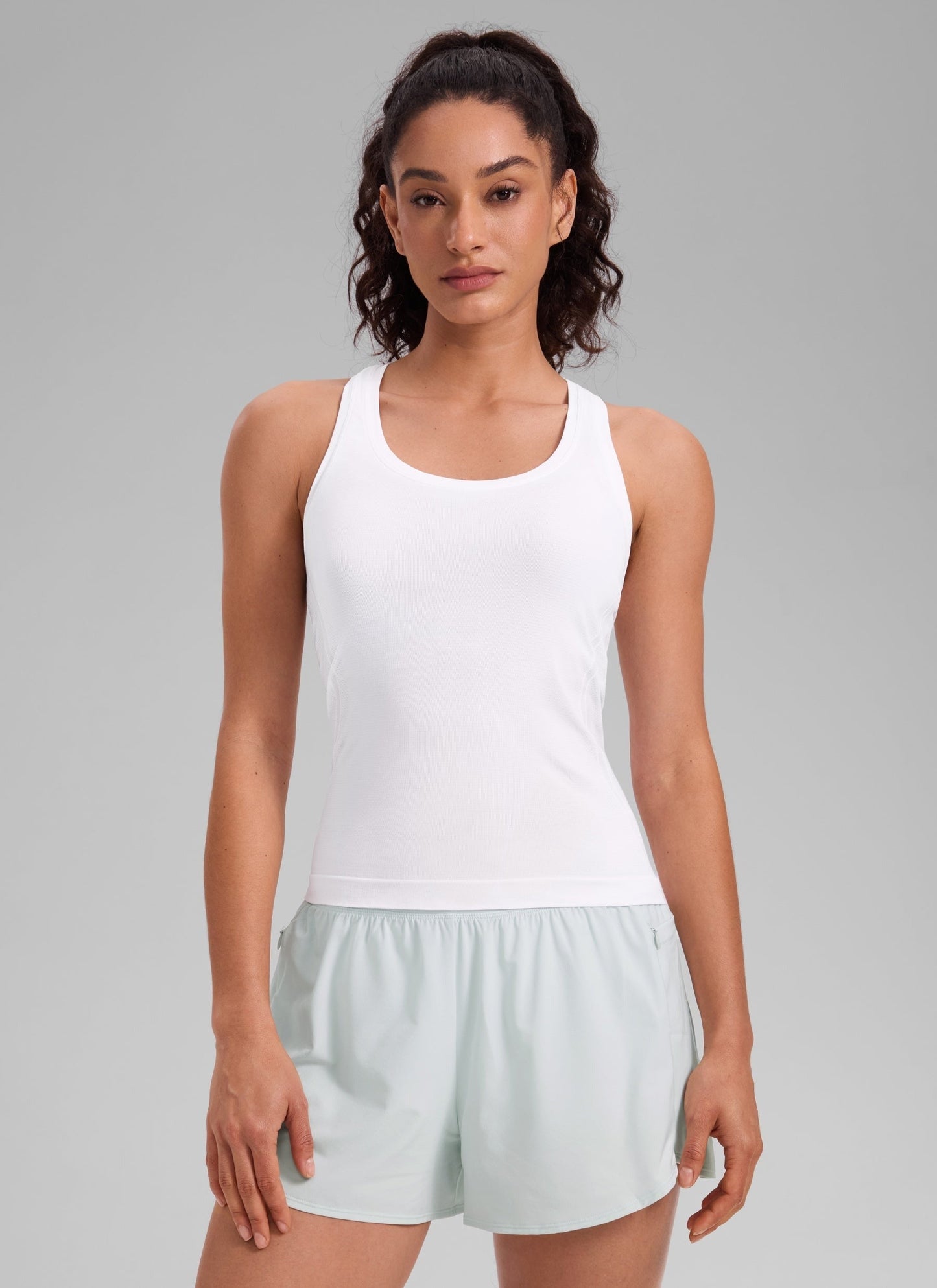 Seamless Racerback Scoop Neck Tank