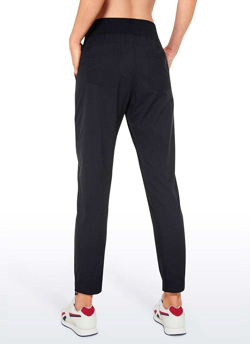 Striped Cinched Leg Pocket Pant 27''