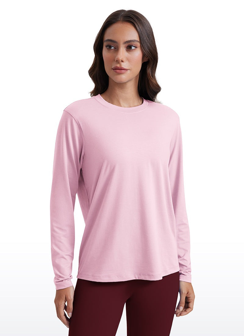Workout Hip Length Crewneck Long Sleeve