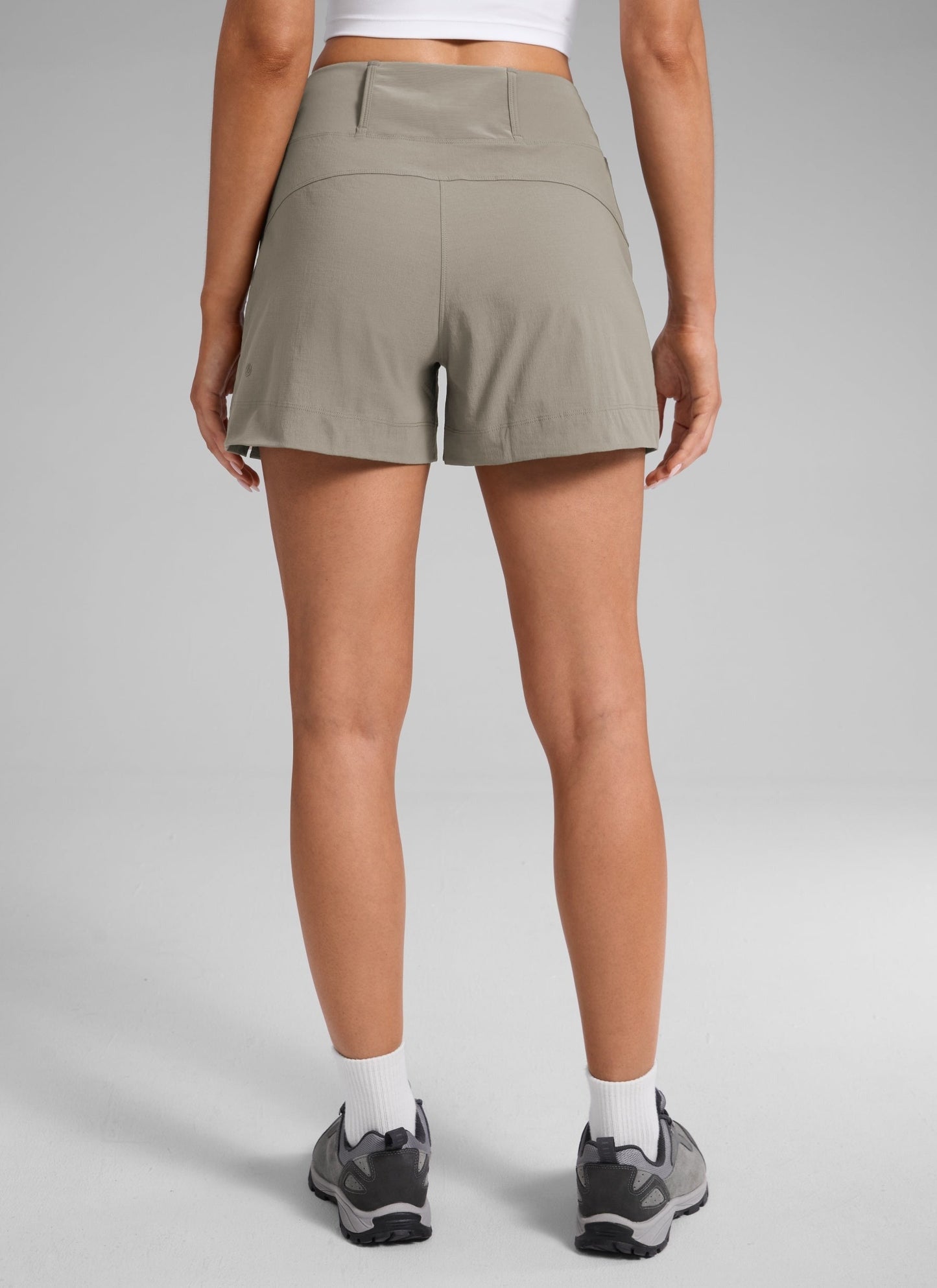 Ripstop Zip Pocket Mid Rise Shorts 4''