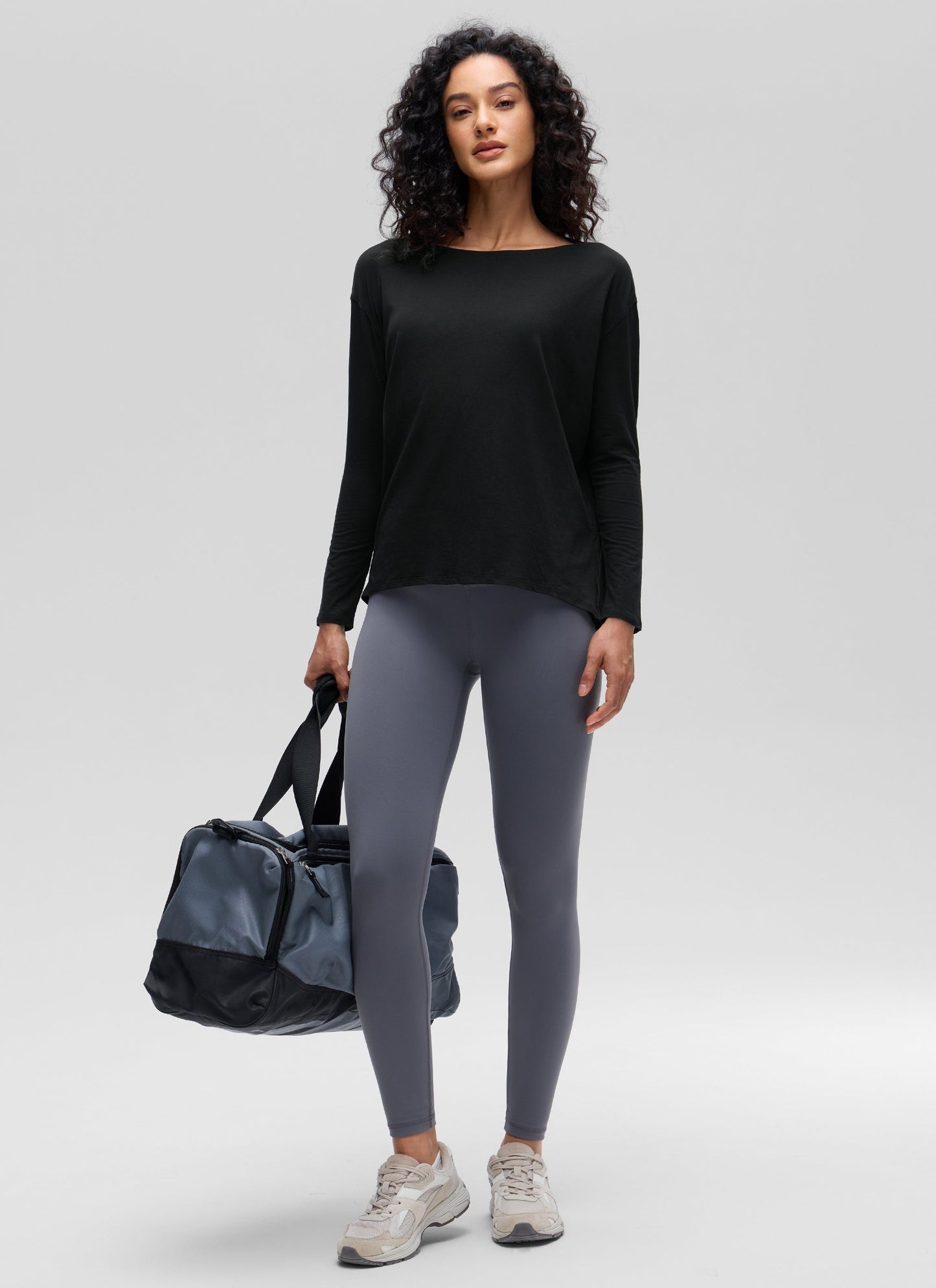 Pima Cotton Boat Neck Long Sleeve