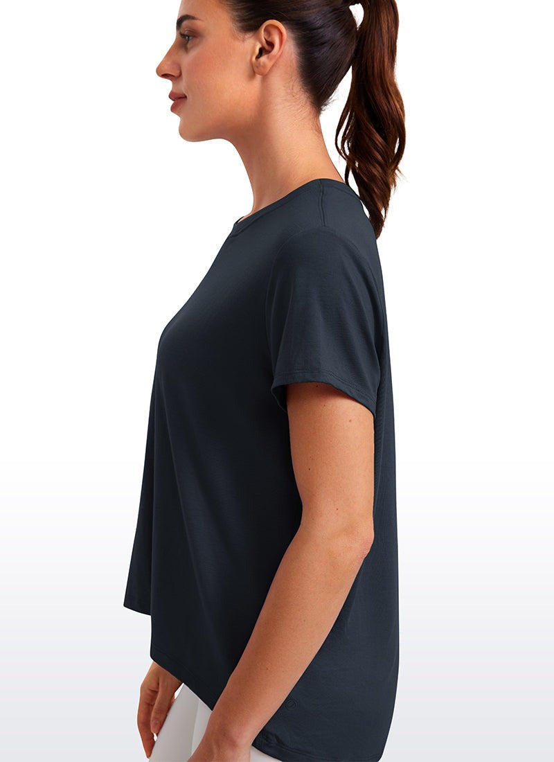 Flowy Yoga Crew Neck Short Sleeve