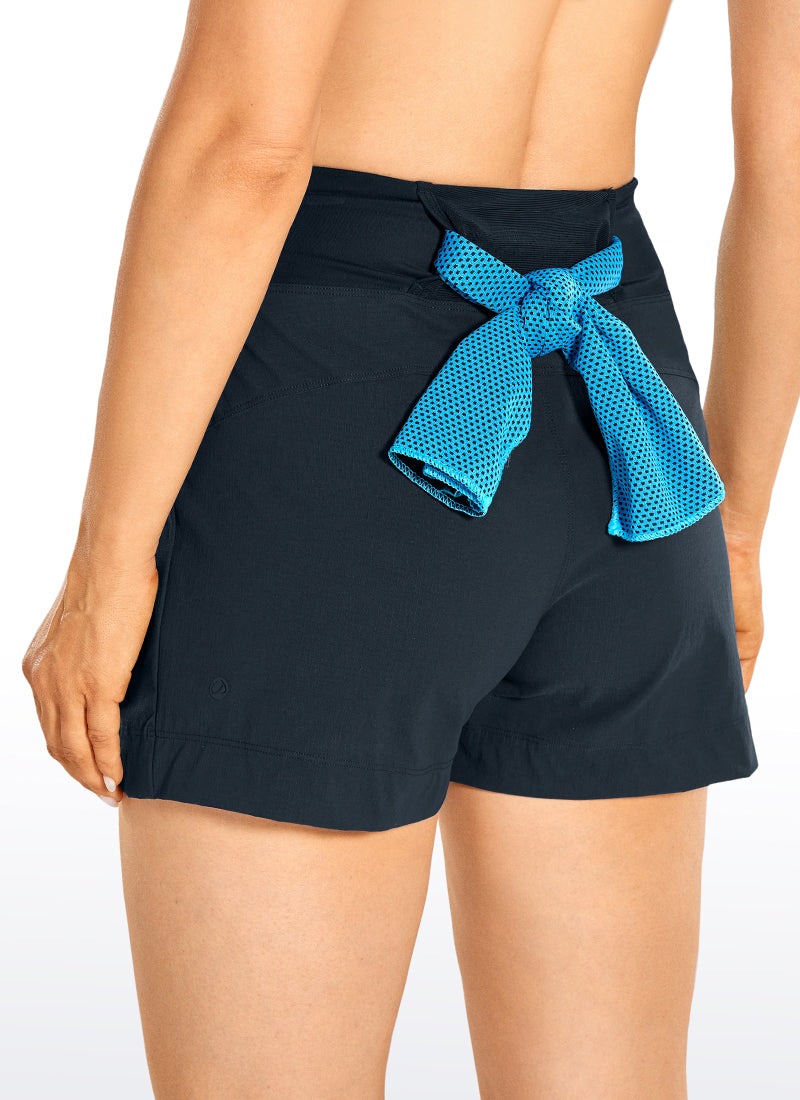 Ripstop Zip Pocket Mid Rise Shorts 4''