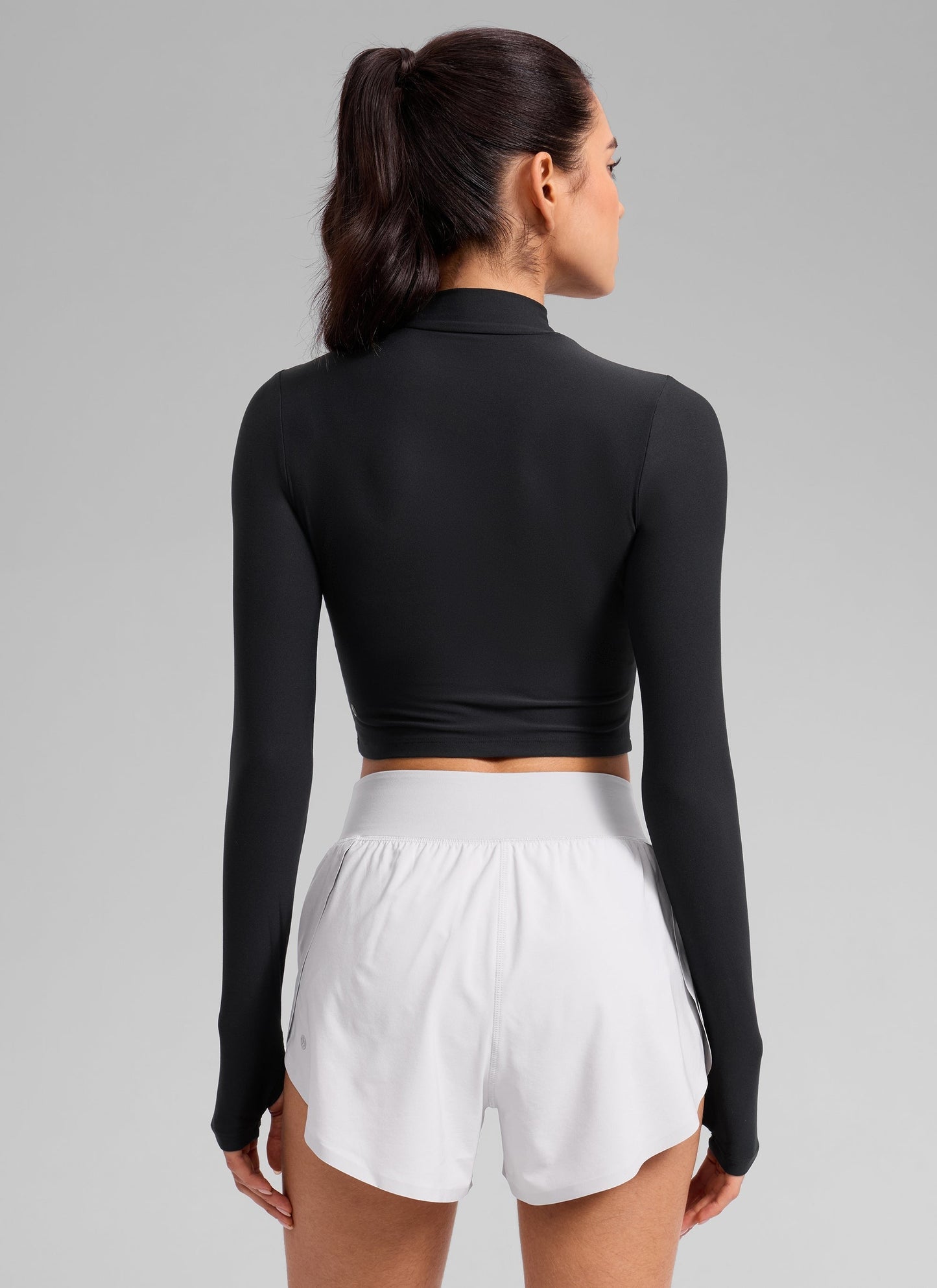 Cloudweight Mock Neck Crop Long Sleeve
