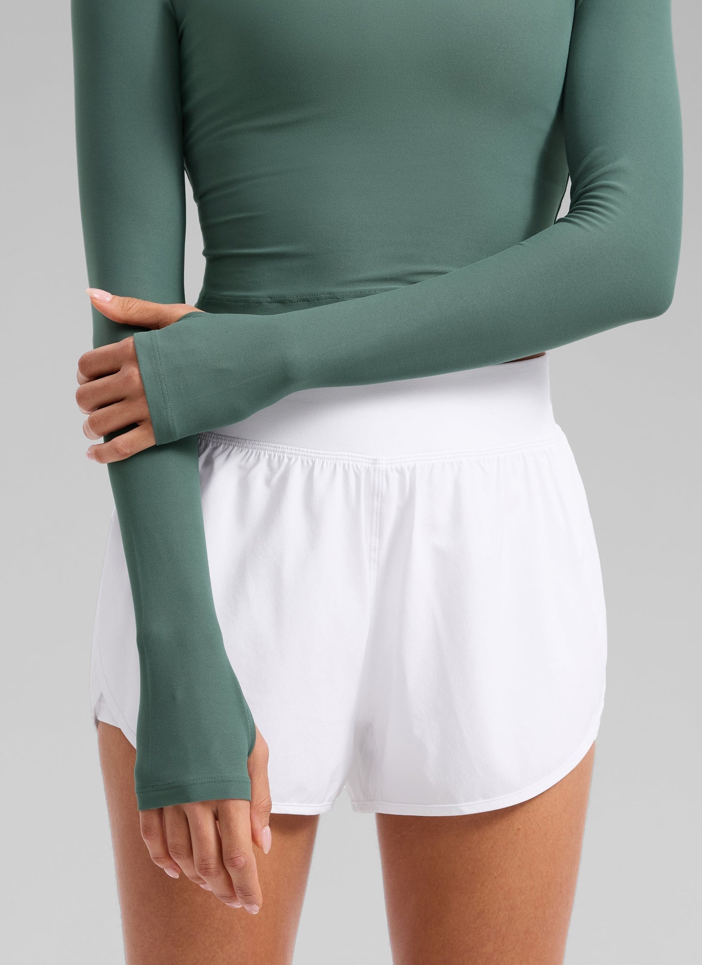 Cloudweight Mock Neck Crop Long Sleeve