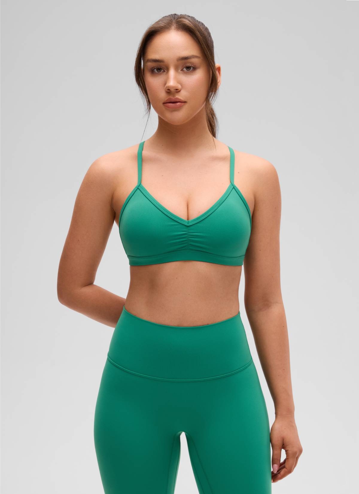 Butterluxe Sports Ruched V Neck Bra