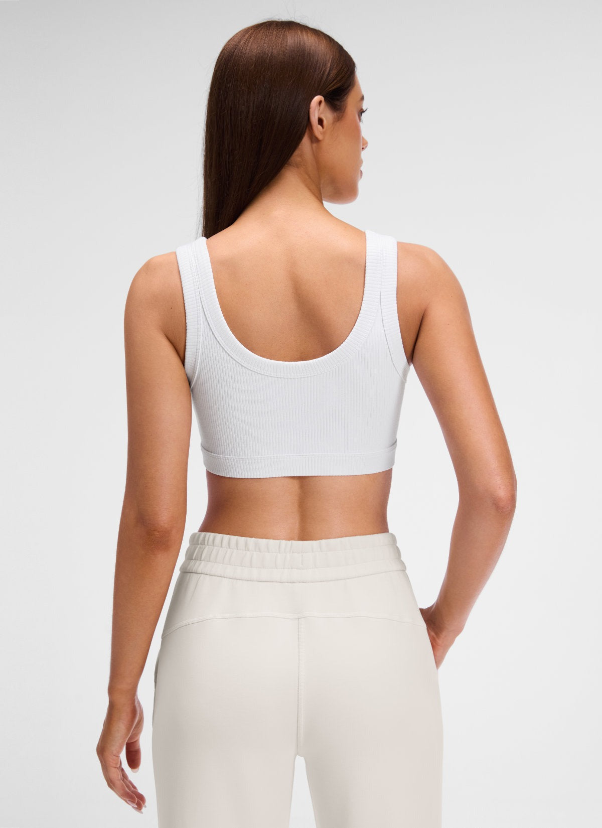 Ribbed U Back Sports Bra
