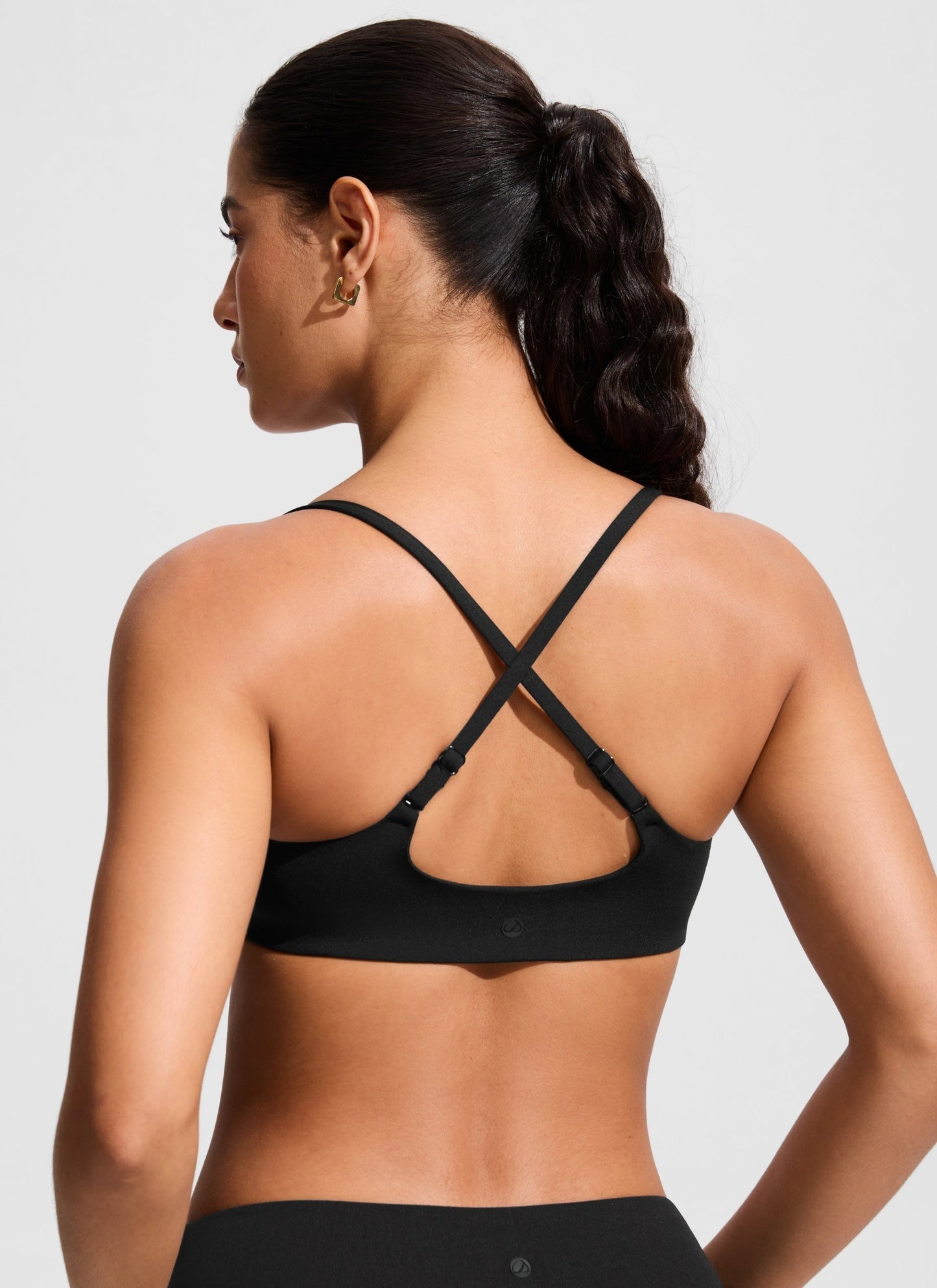 Scoop Neck Adjustable Strap Bikini Top