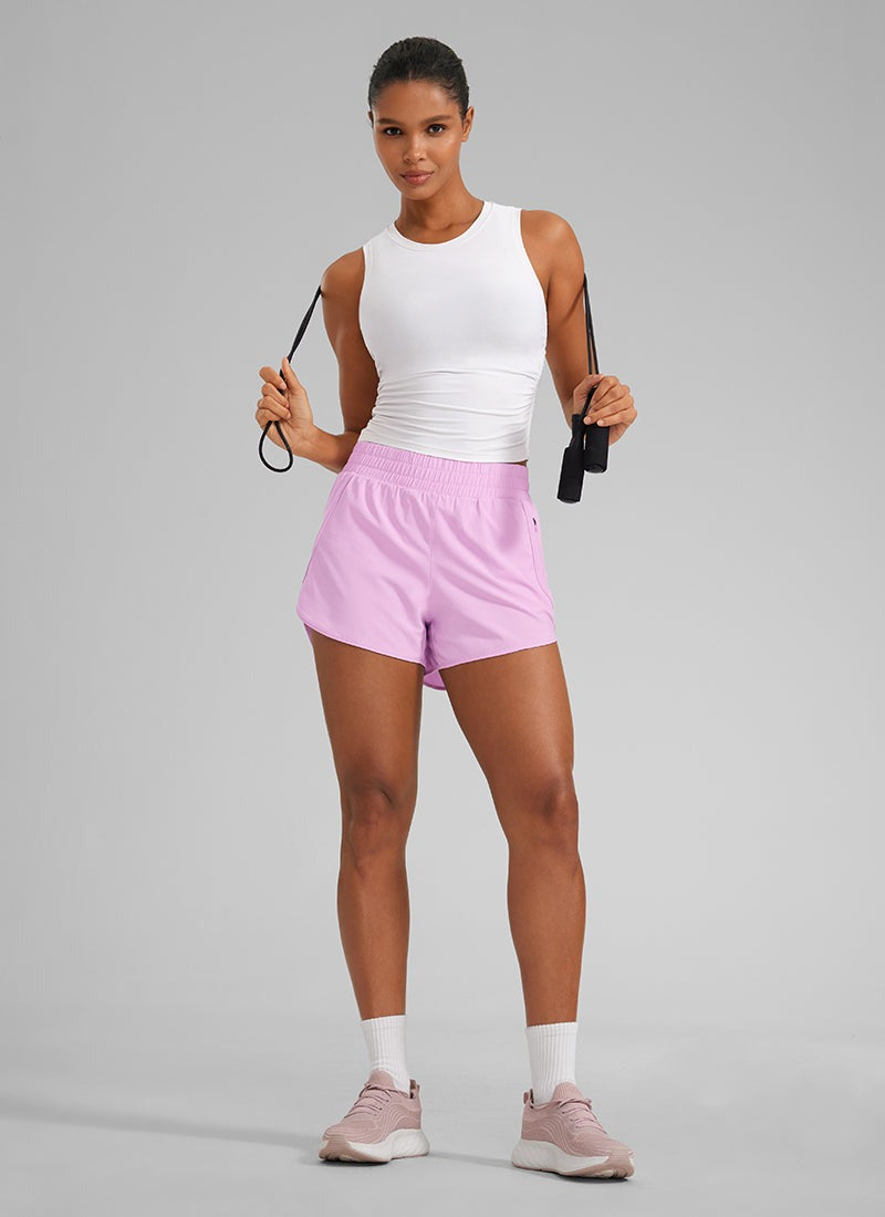 Feathery-Fit Soft High Rise Lined Shorts 3''