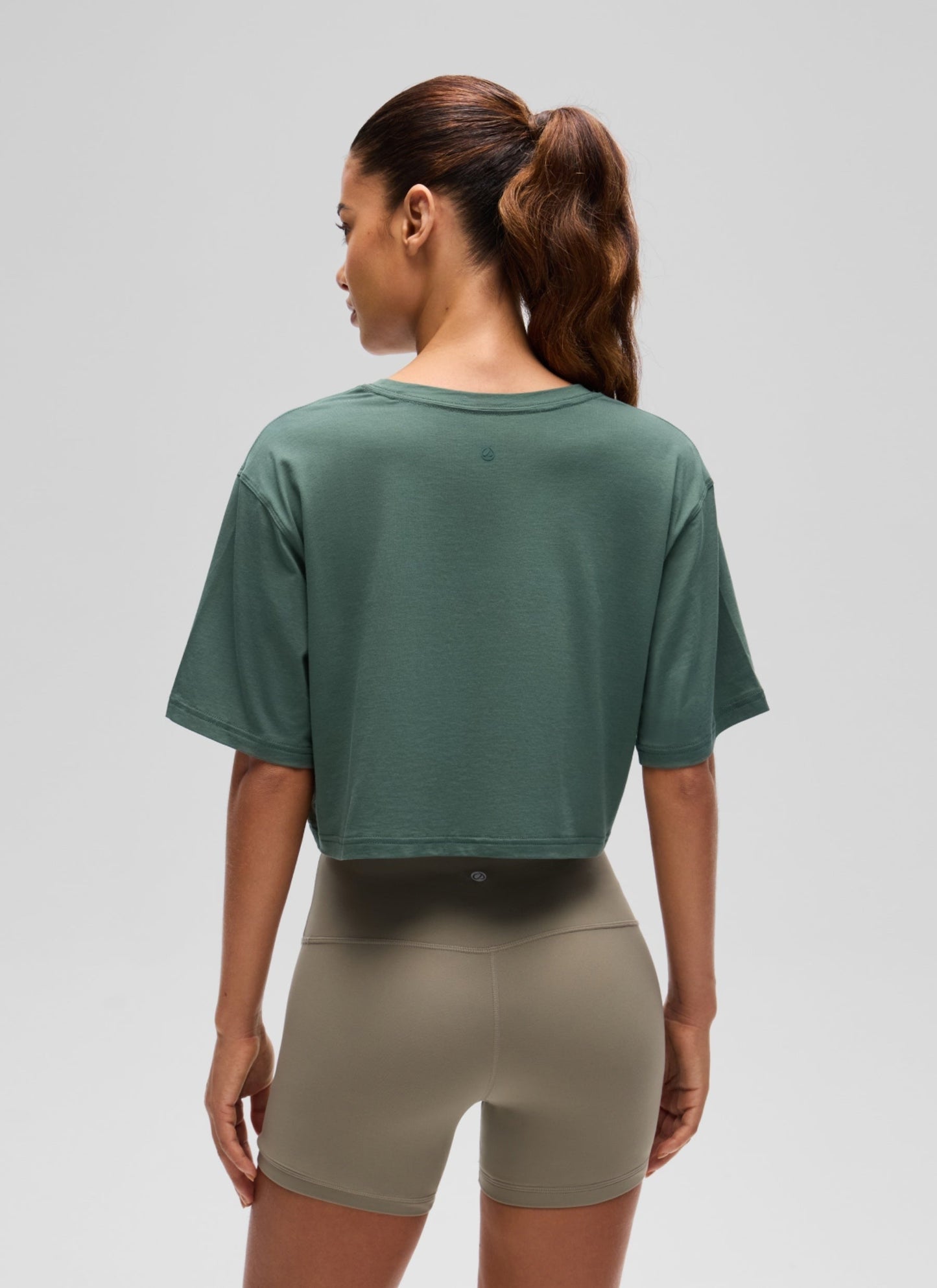 Pima Cotton Cropped Short Sleeve