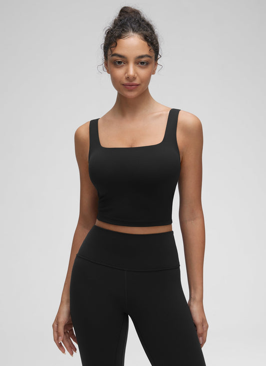 Butterluxe Square Neck Built in Bra Tank