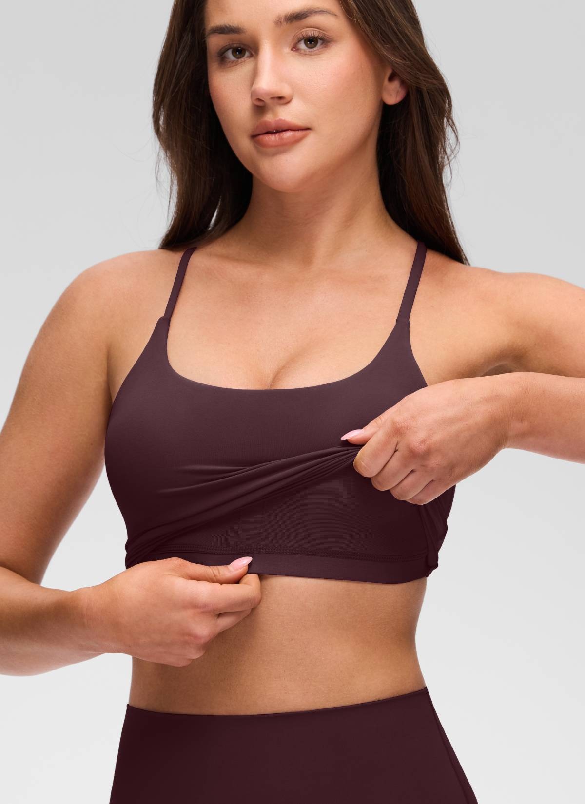 Butterluxe Twist Cross Back Built in Bra Tank