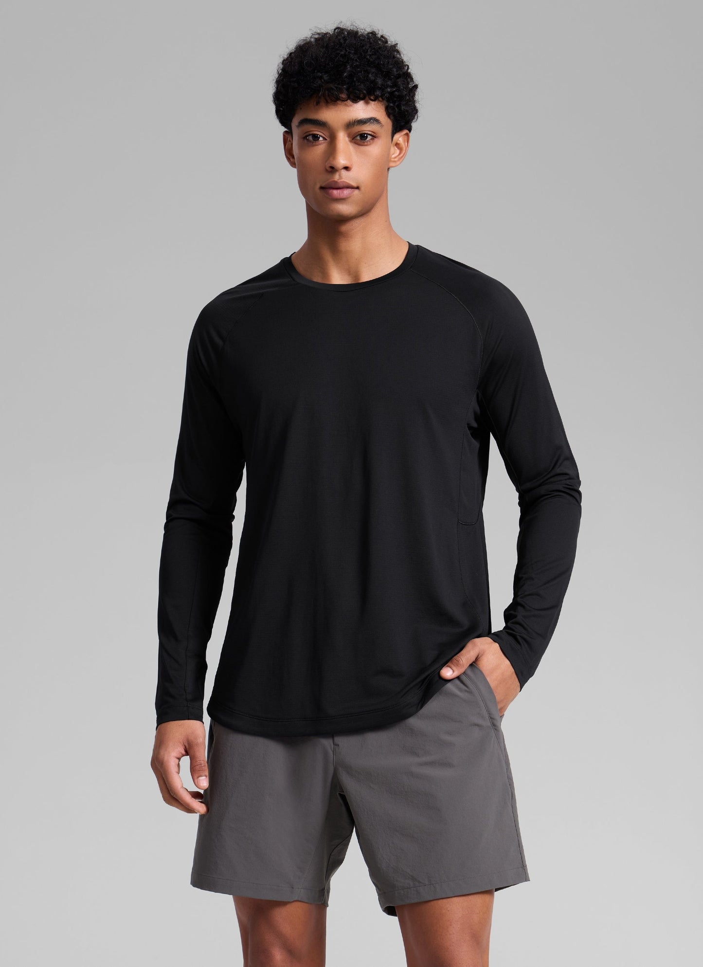 Lightweight Rounded Scallop Bottom Long Sleeves