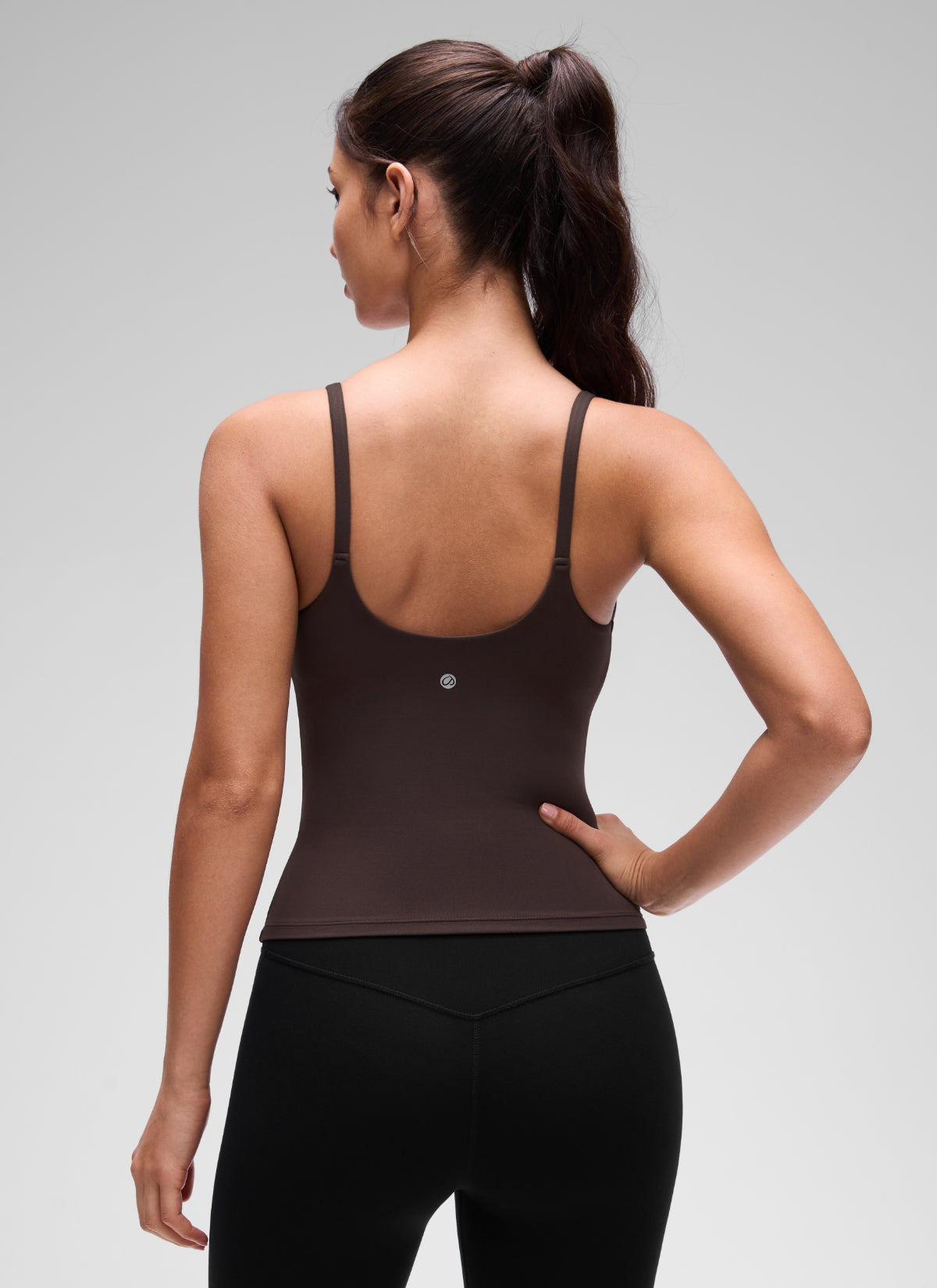 Softretch U Back Waist Length Built in Bra Tank