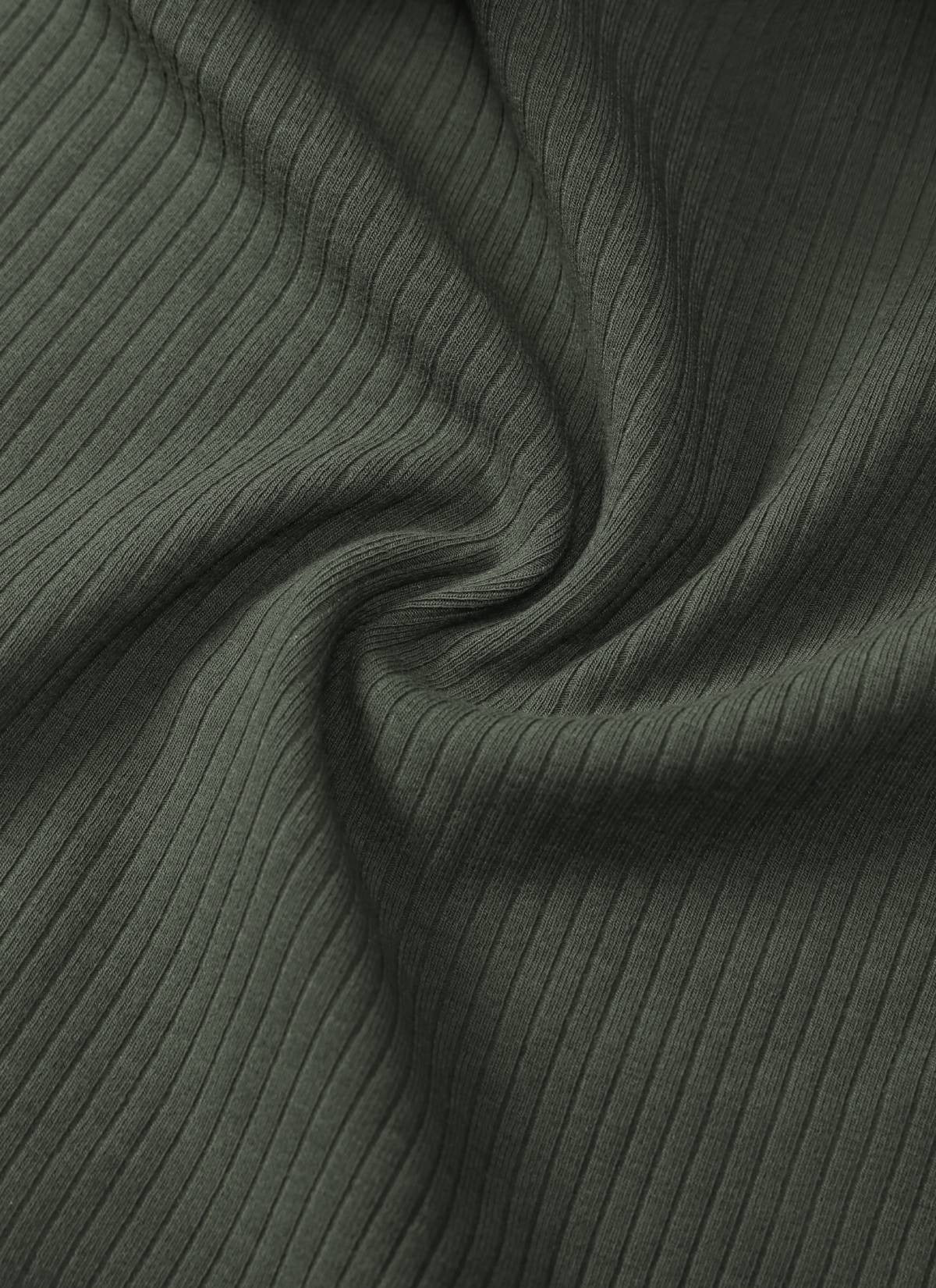 Ribbed Henley Neck Built in Bra Tank