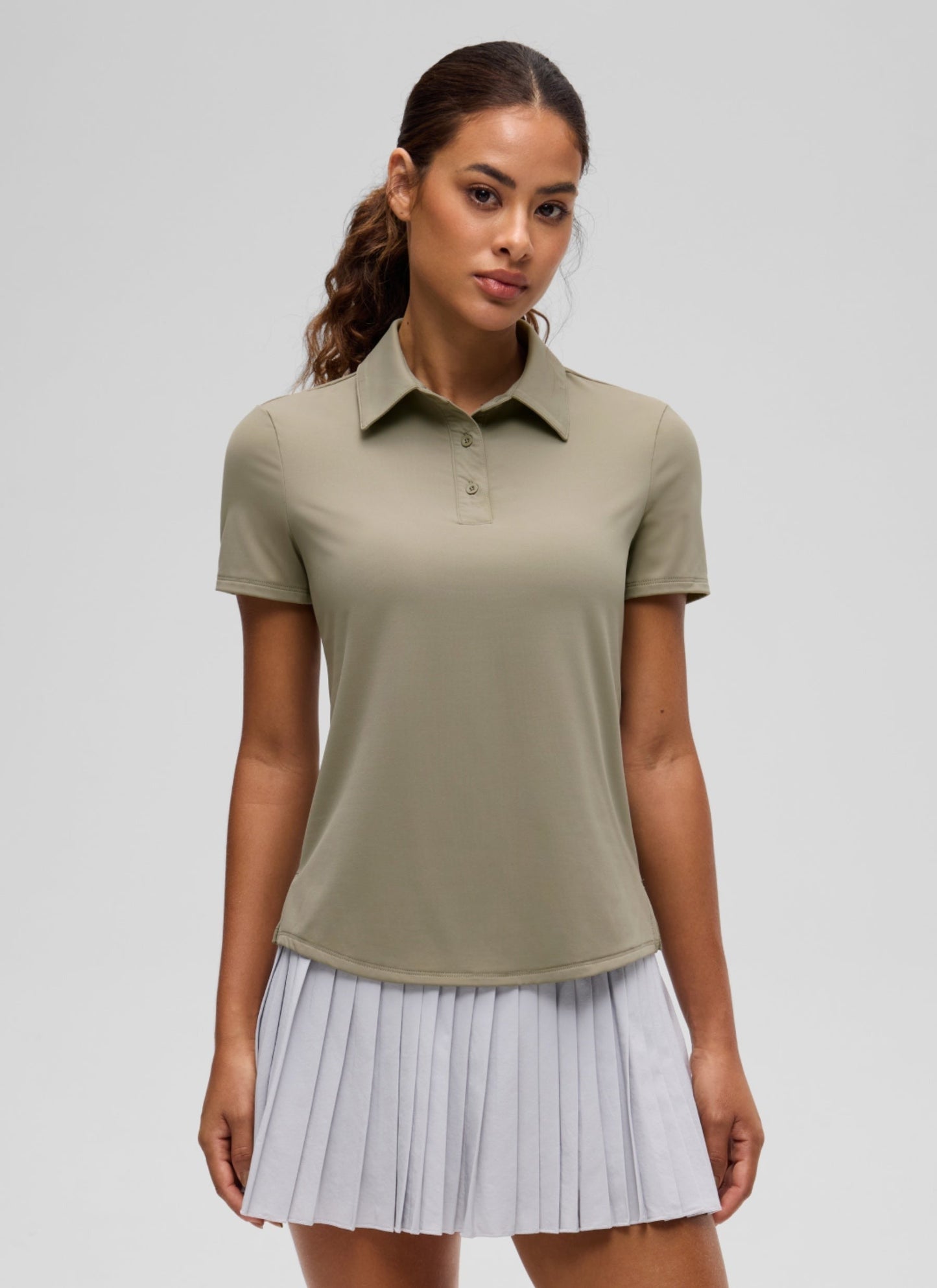 Hip Length Polo Slim Fit Short Sleeve