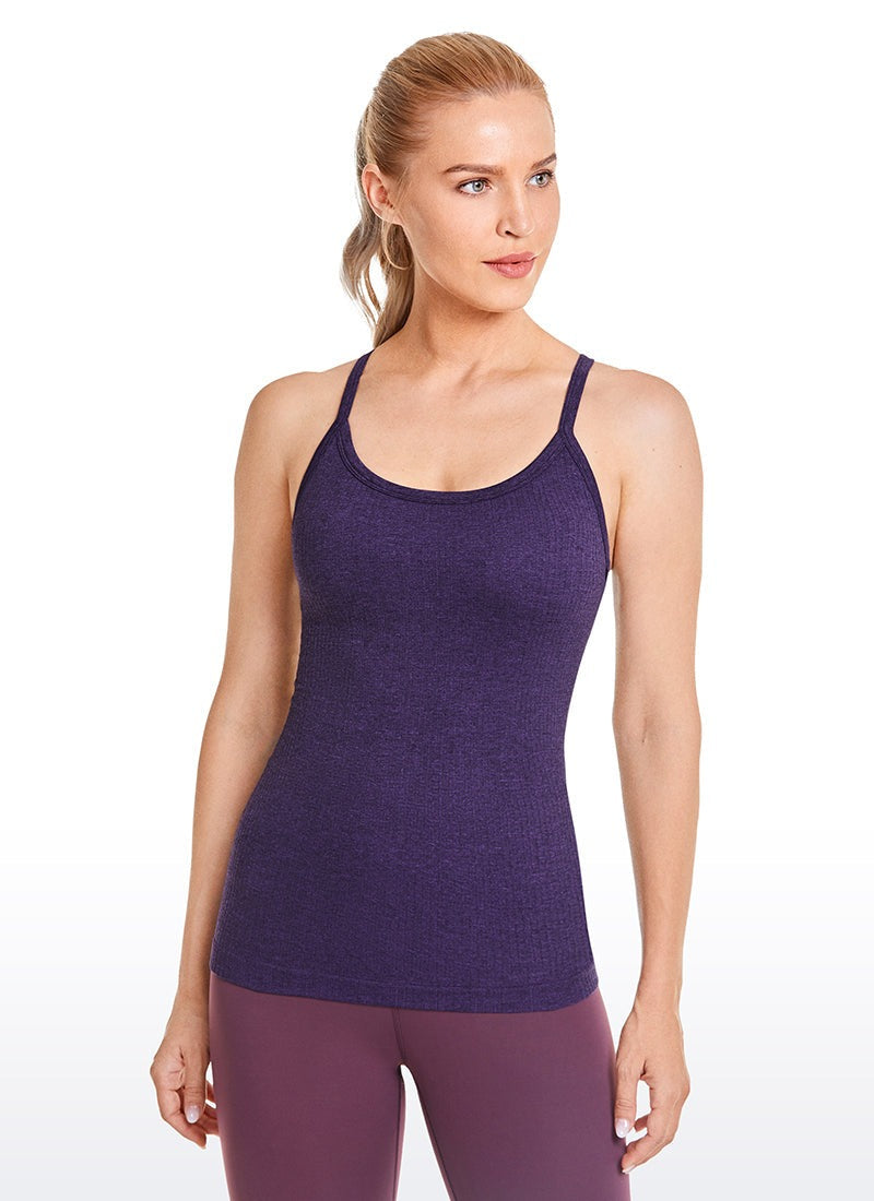 Speedy Seamless Built in Bra Y back Tank