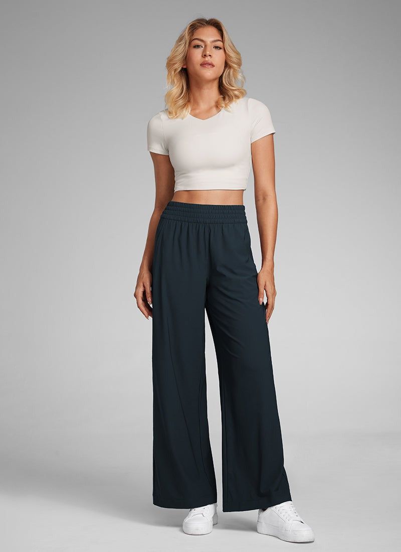 Feathery-Fit Drapey Wide Leg Pant 30"